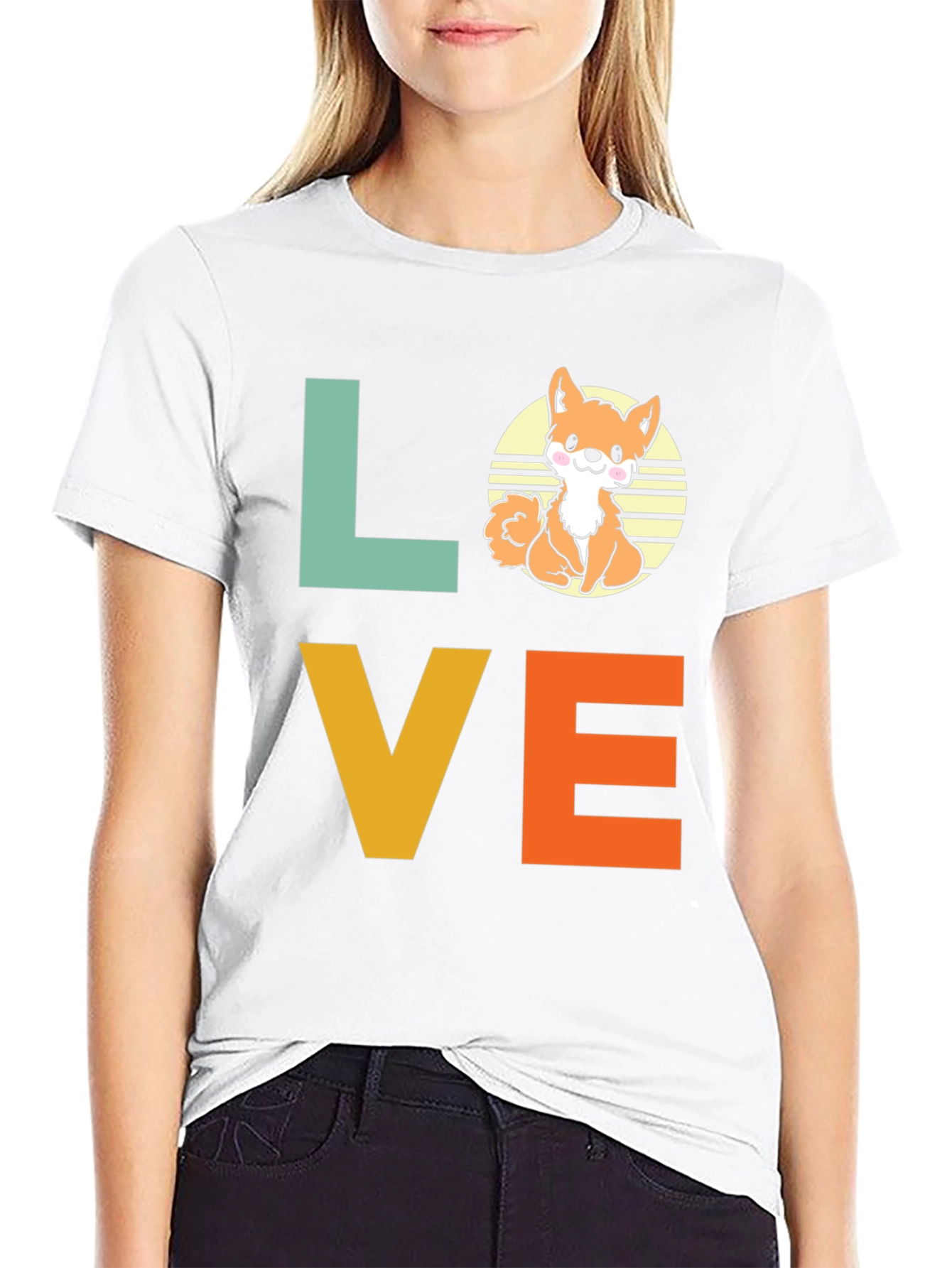Cute Corgi Dog Love Graphic T-Shirt