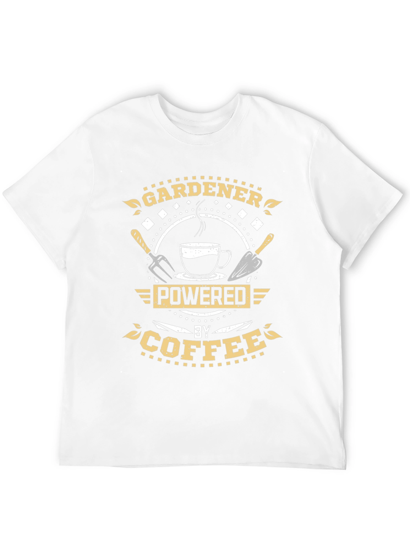 Gardener Powered by Coffee Black T-Shirt