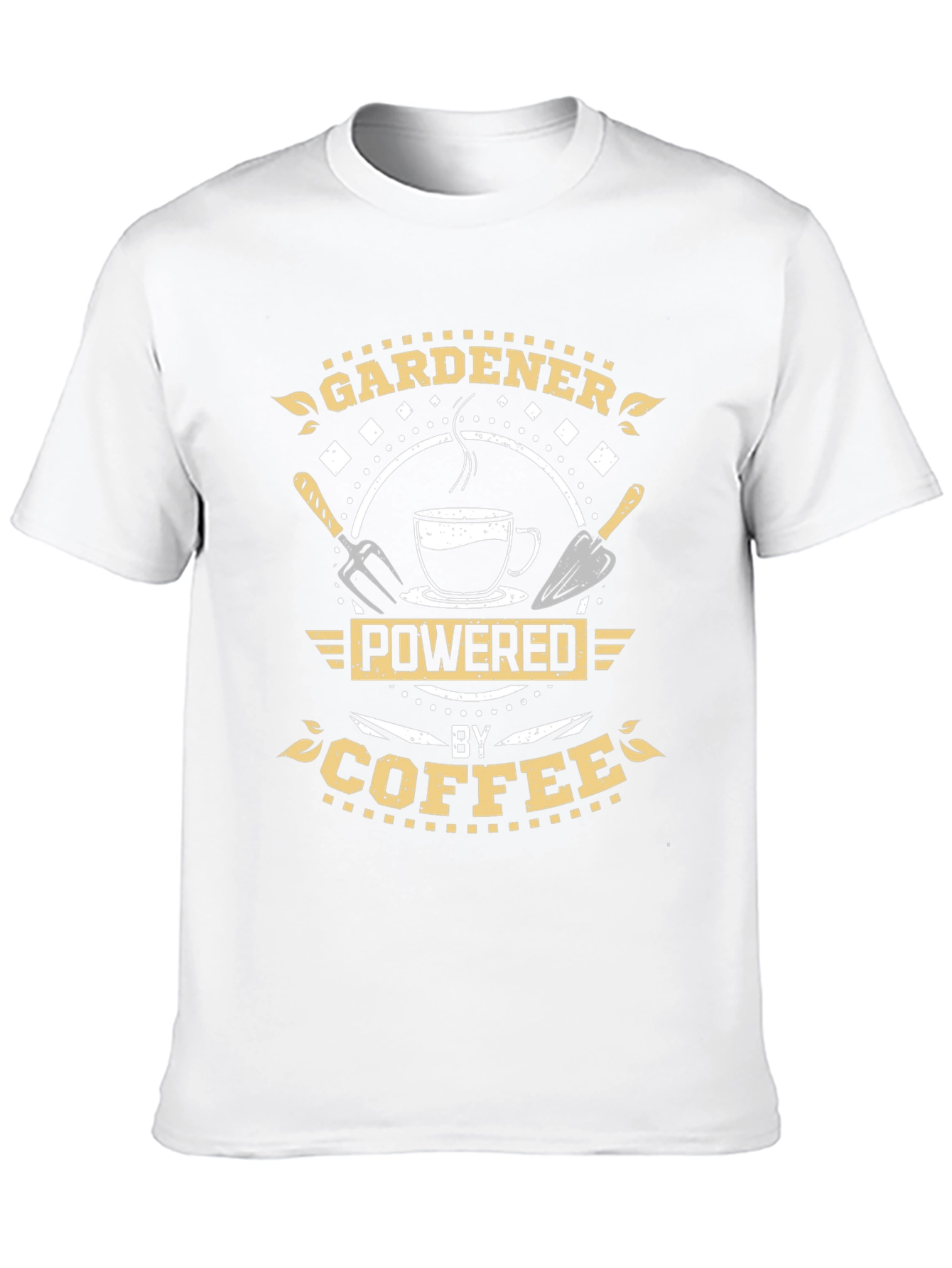 Gardener Powered by Coffee Black T-Shirt