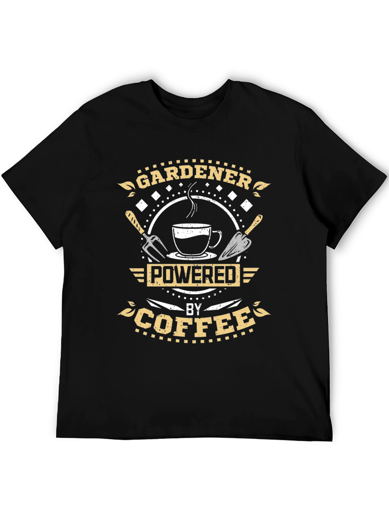 Gardener Powered by Coffee Black T-Shirt