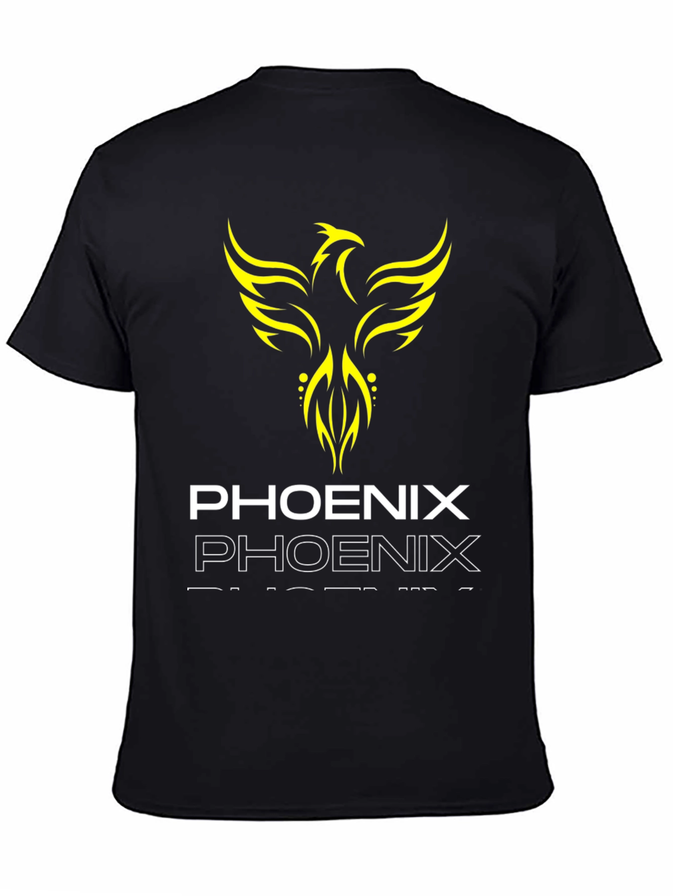 Phoenix Graphic Print Black T-Shirt