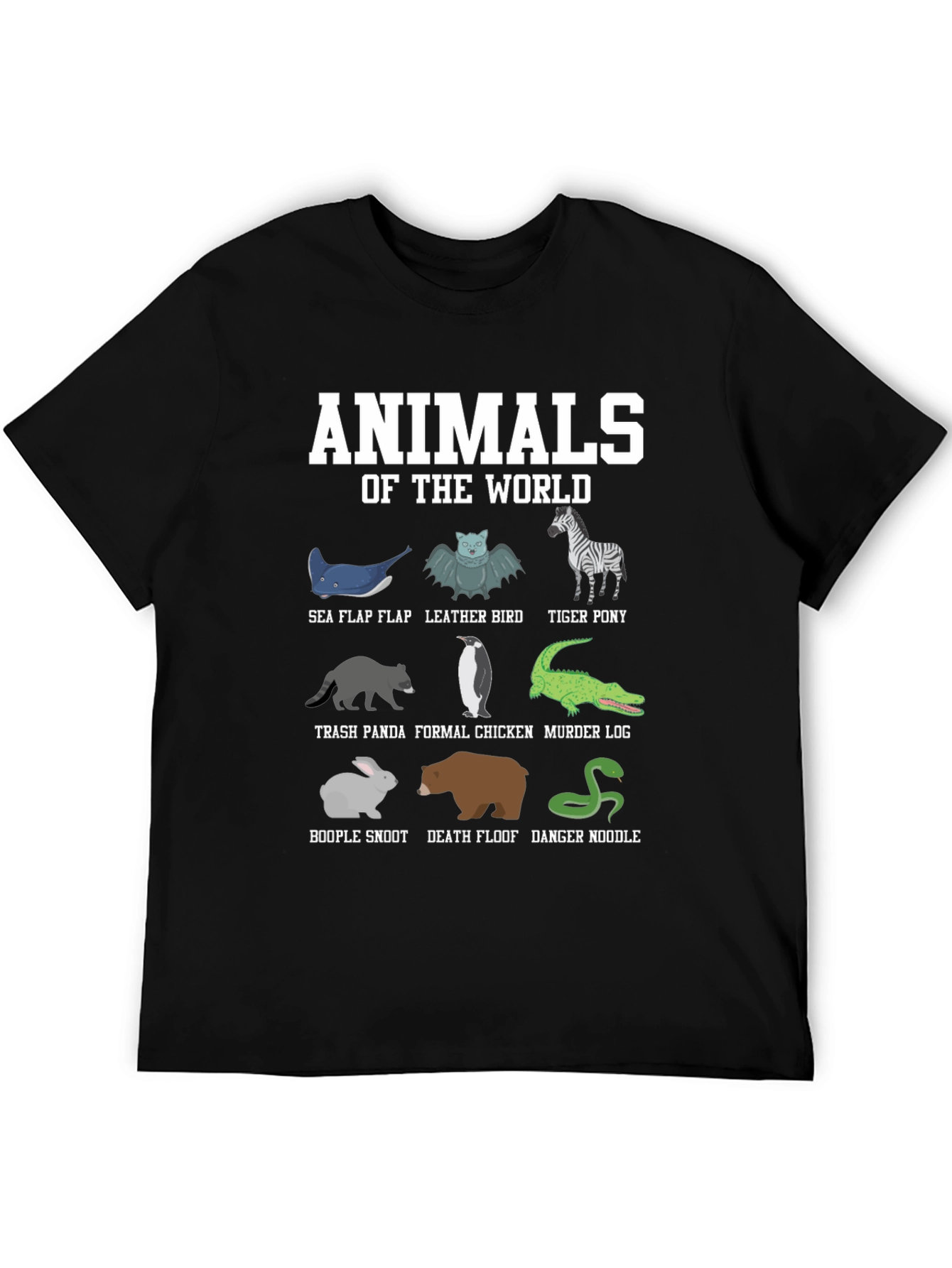 Funny Animal Names T-Shirt: Worlds Cutest Misnomers