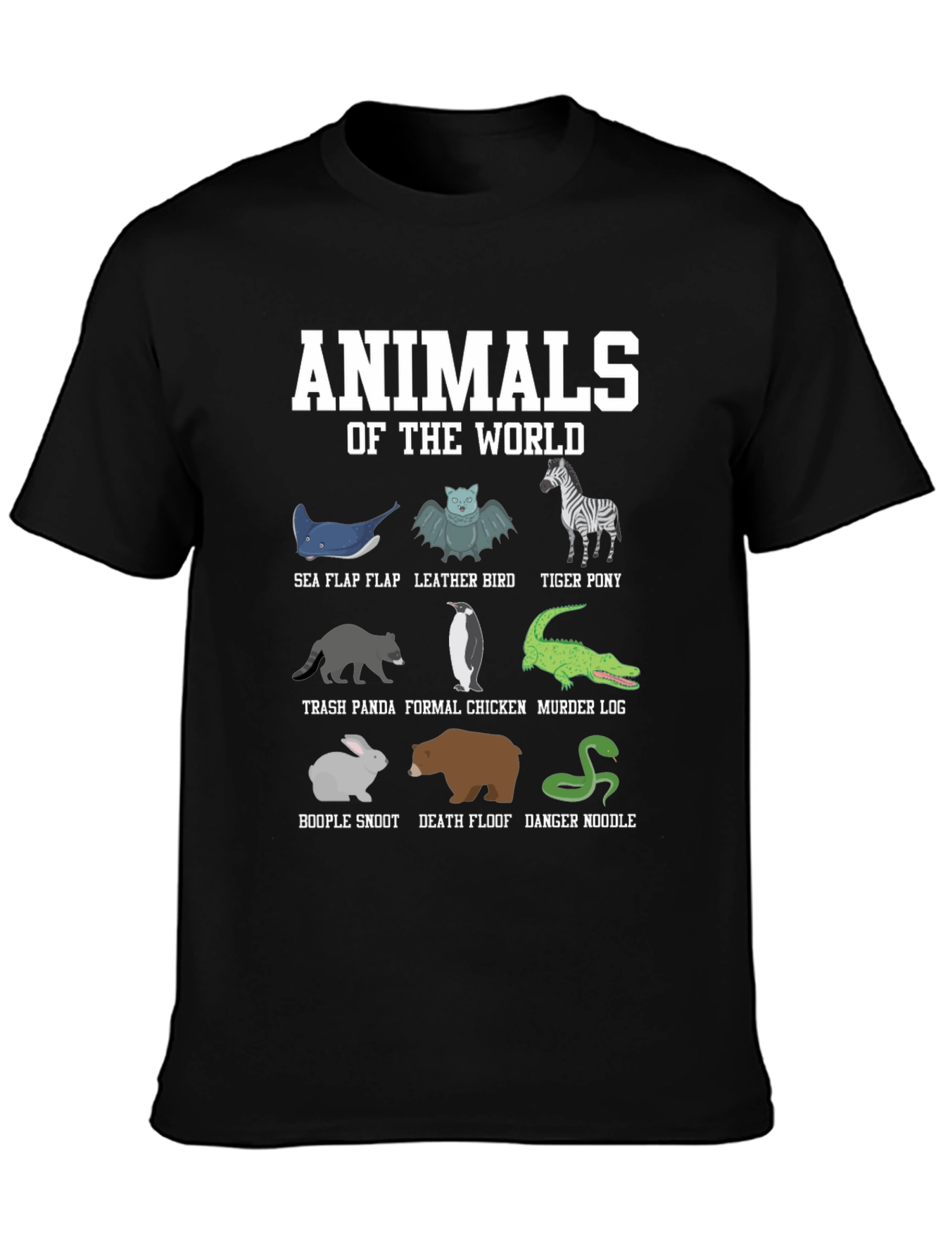 Funny Animal Names T-Shirt: Worlds Cutest Misnomers