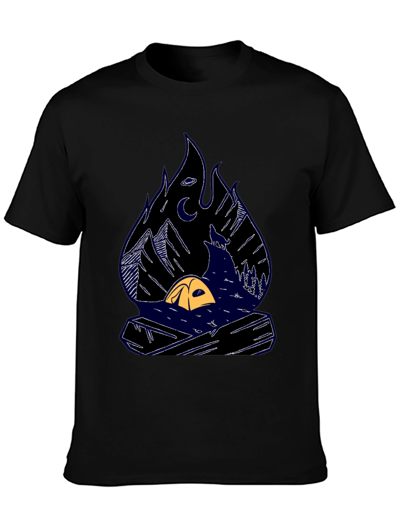 Camping Scene Graphic Tee