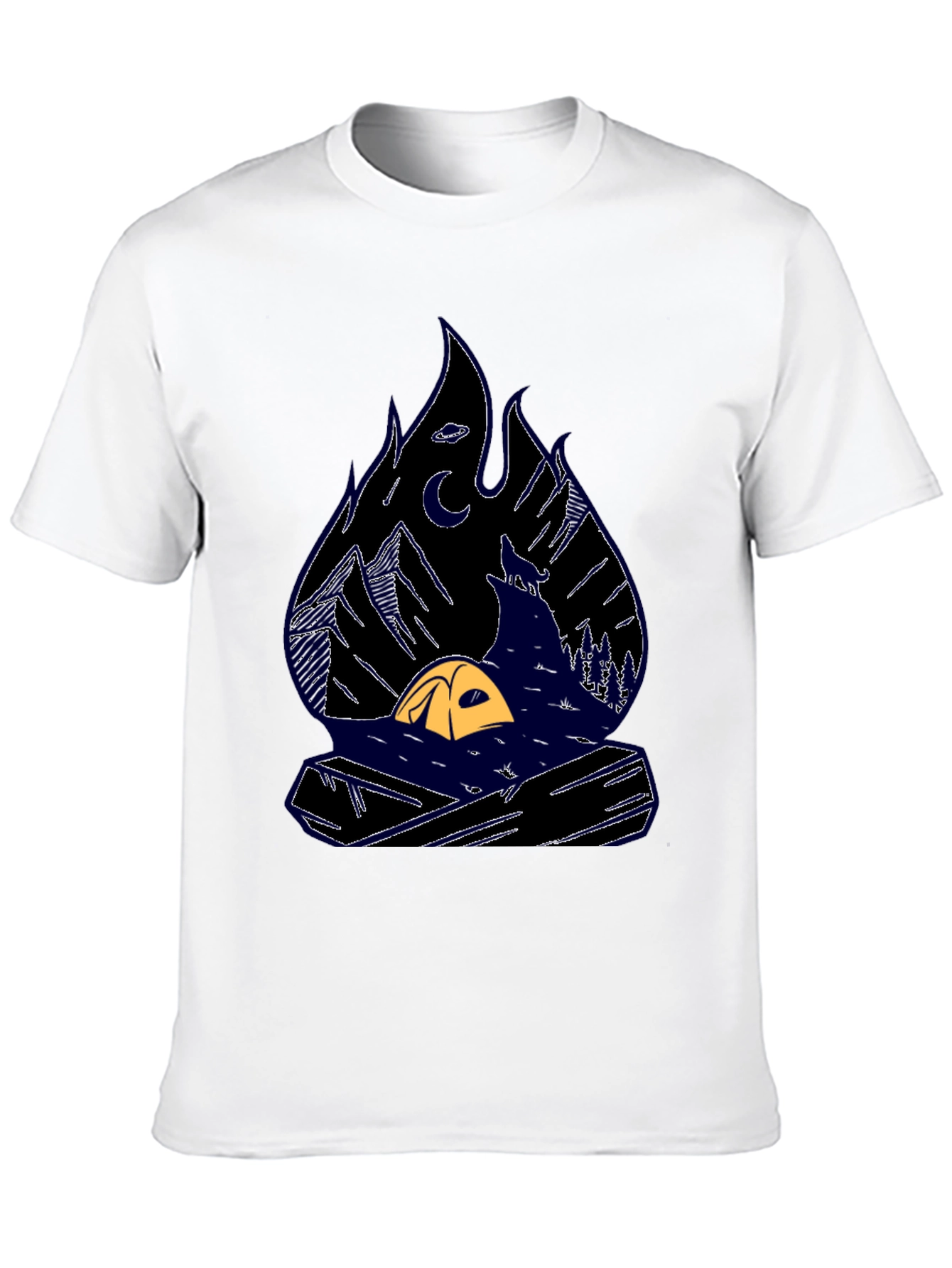 Camping Scene Graphic Tee