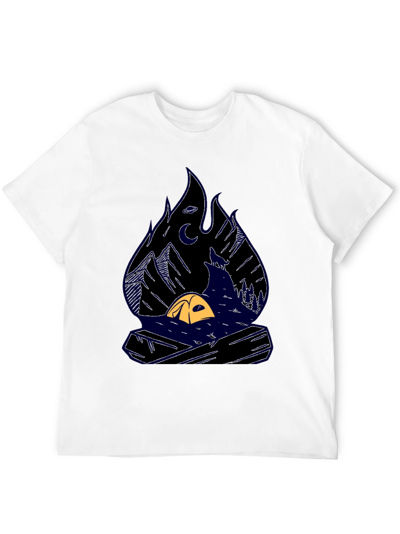 Camping Scene Graphic Tee