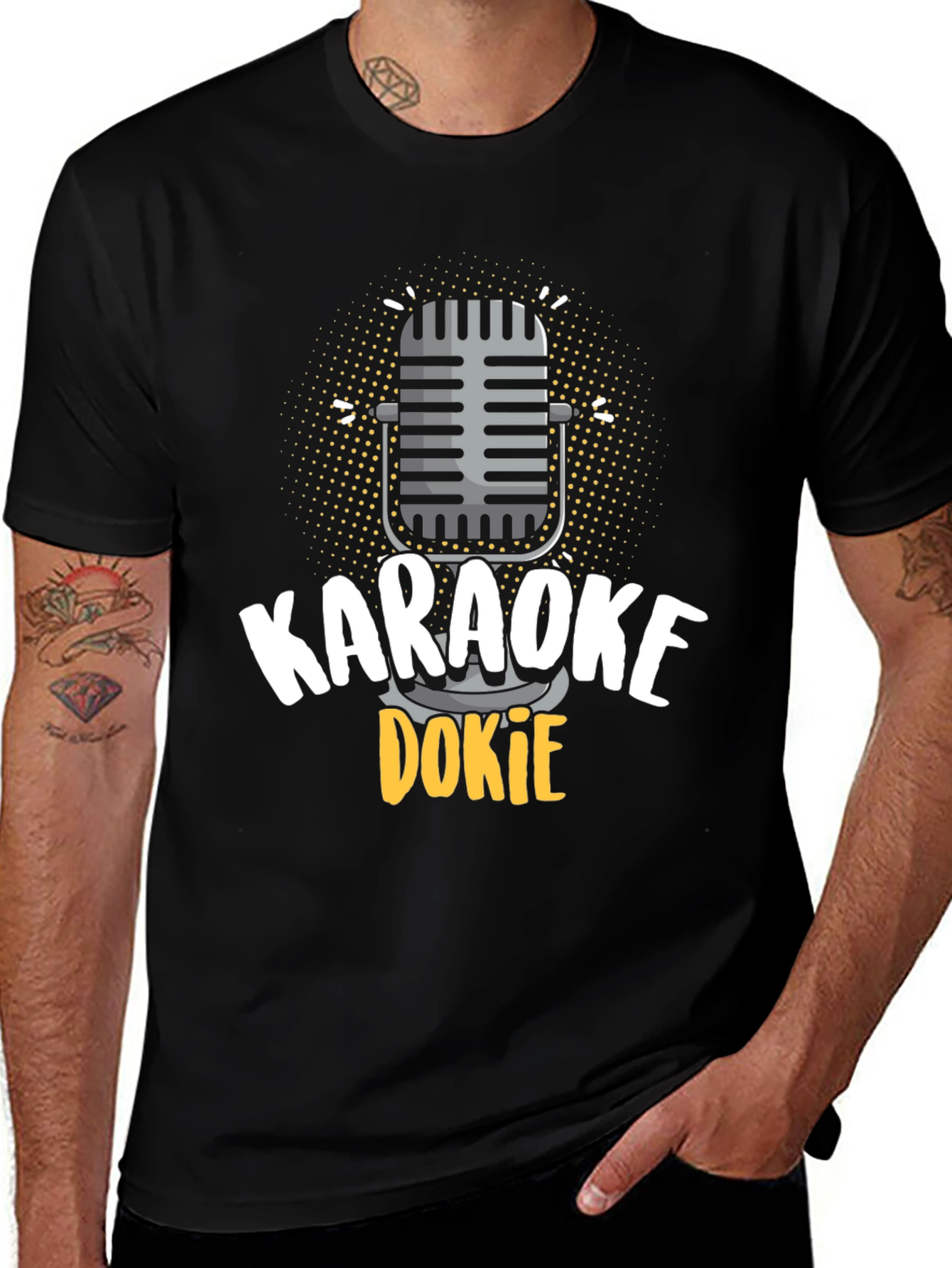 Karaoke Dokie Microphone Graphic T-Shirt