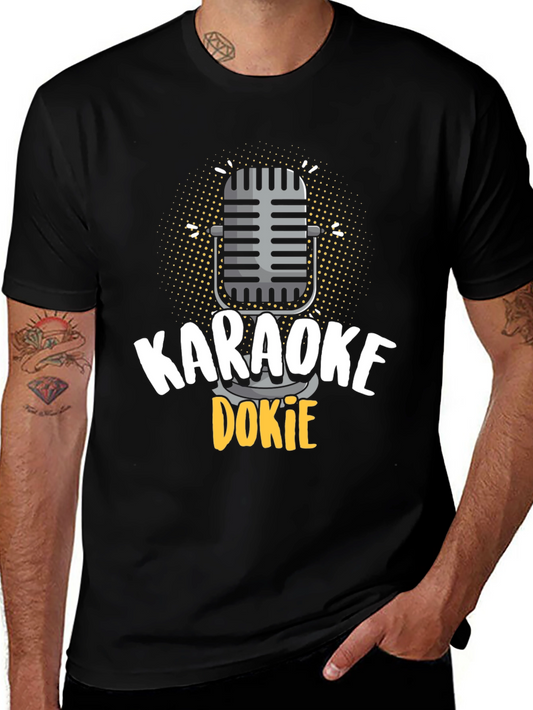 Karaoke Dokie Microphone Graphic T-Shirt