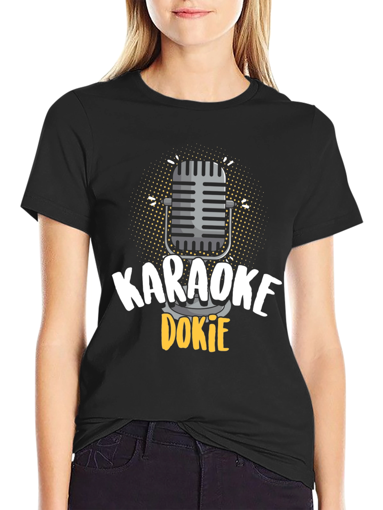 Karaoke Dokie Microphone Graphic T-Shirt
