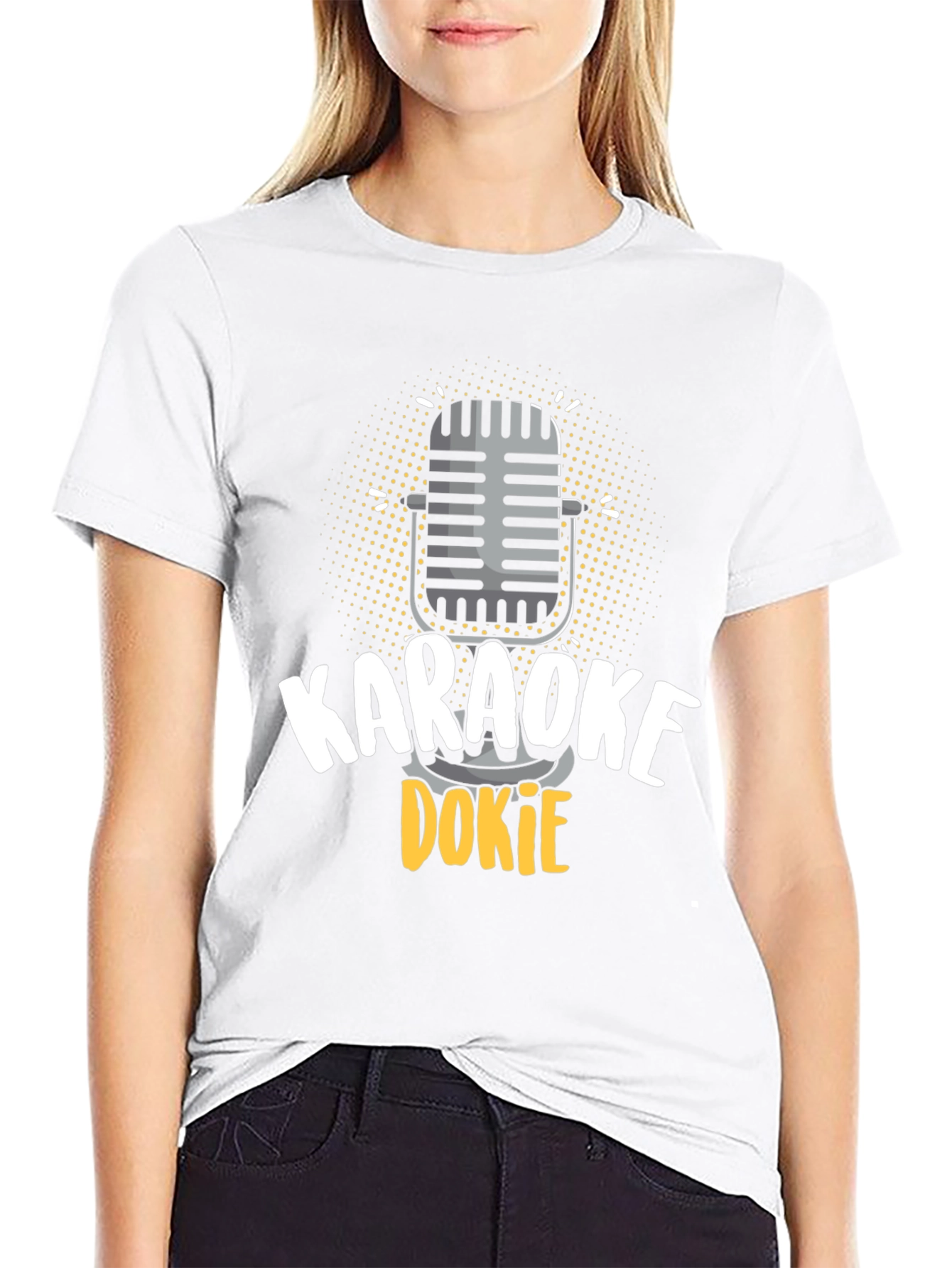 Karaoke Dokie Microphone Graphic T-Shirt