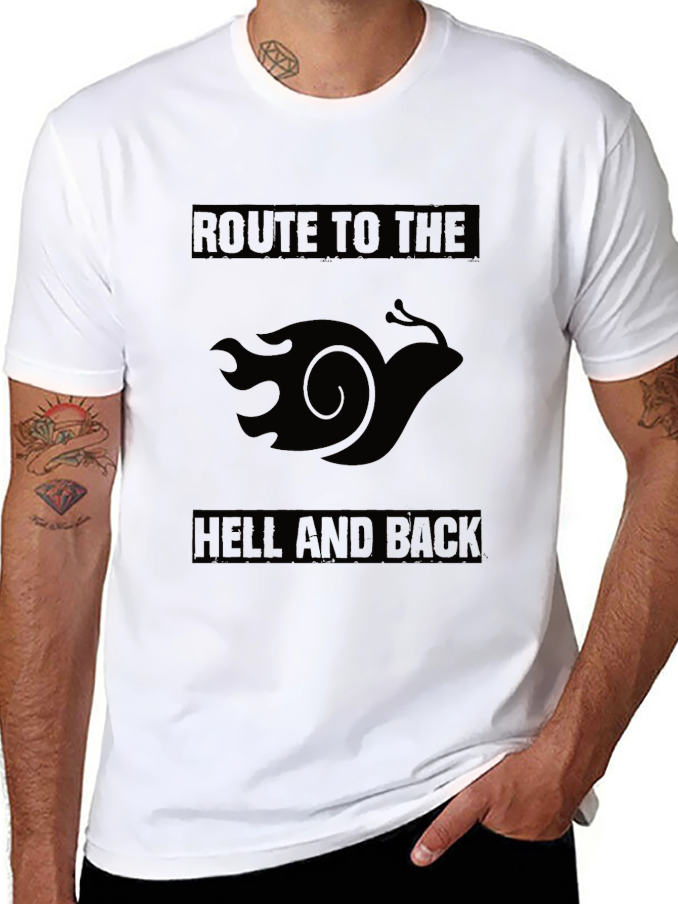 Route to Hell and Back Black T-Shirt