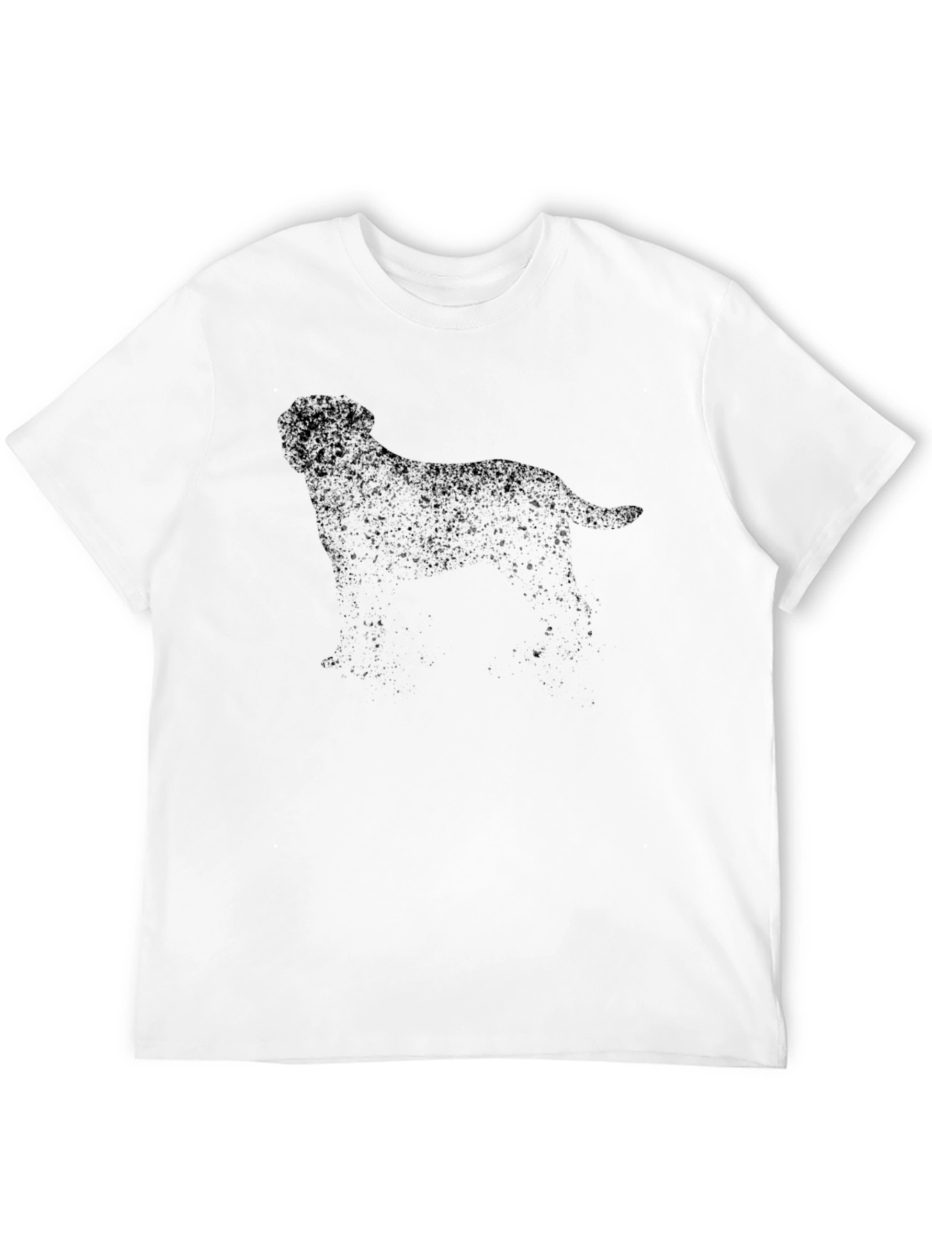Distressed Dog Silhouette Black T-Shirt