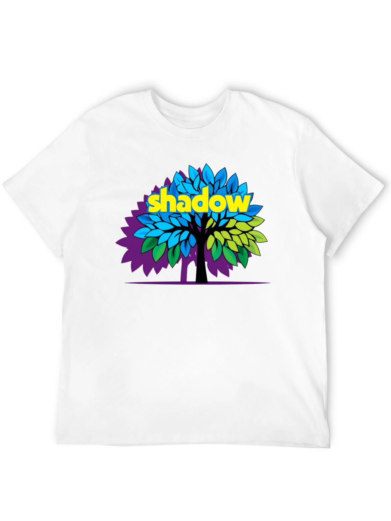 Shadow Tree Graphic Print Black T-Shirt