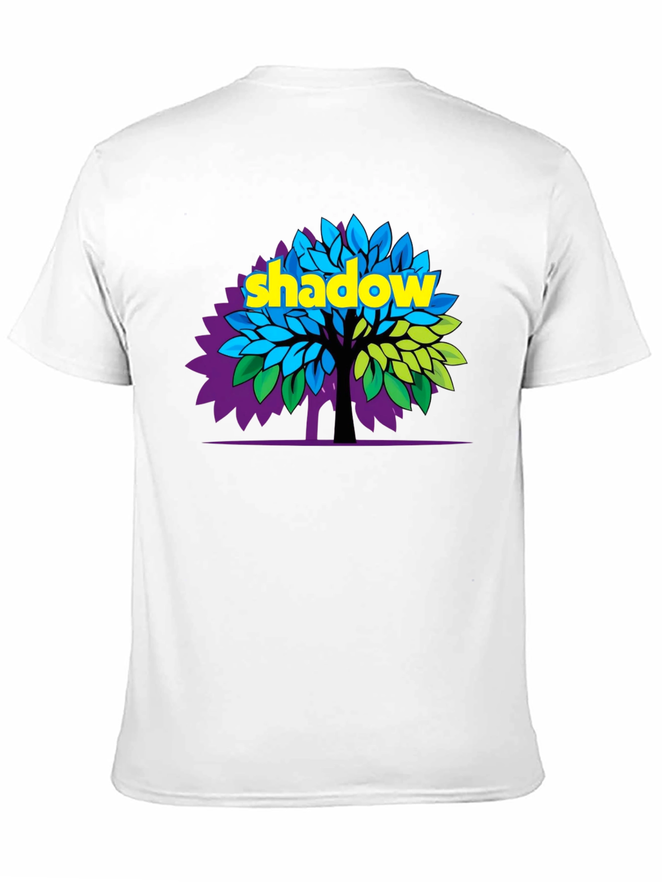 Shadow Tree Graphic Print Black T-Shirt