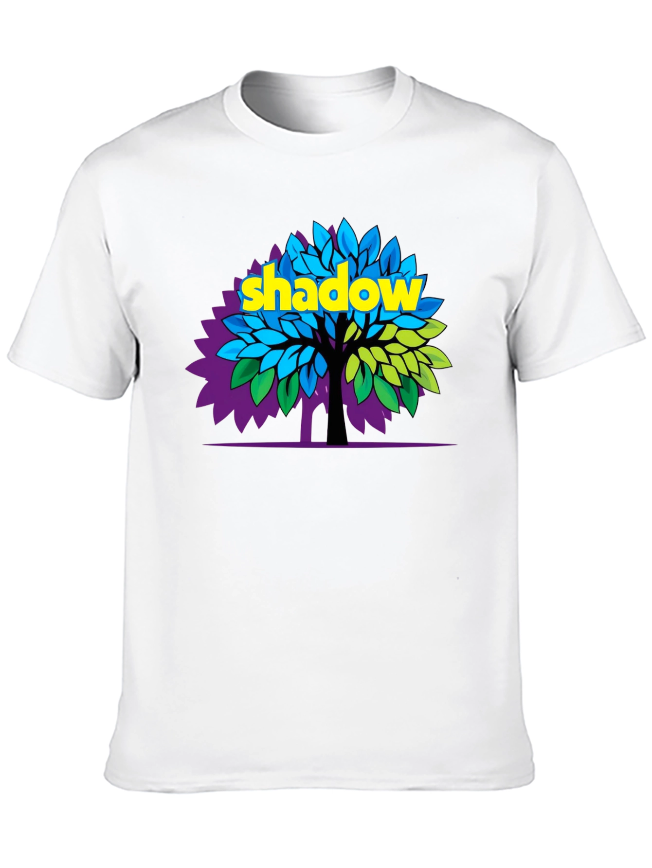 Shadow Tree Graphic Print Black T-Shirt