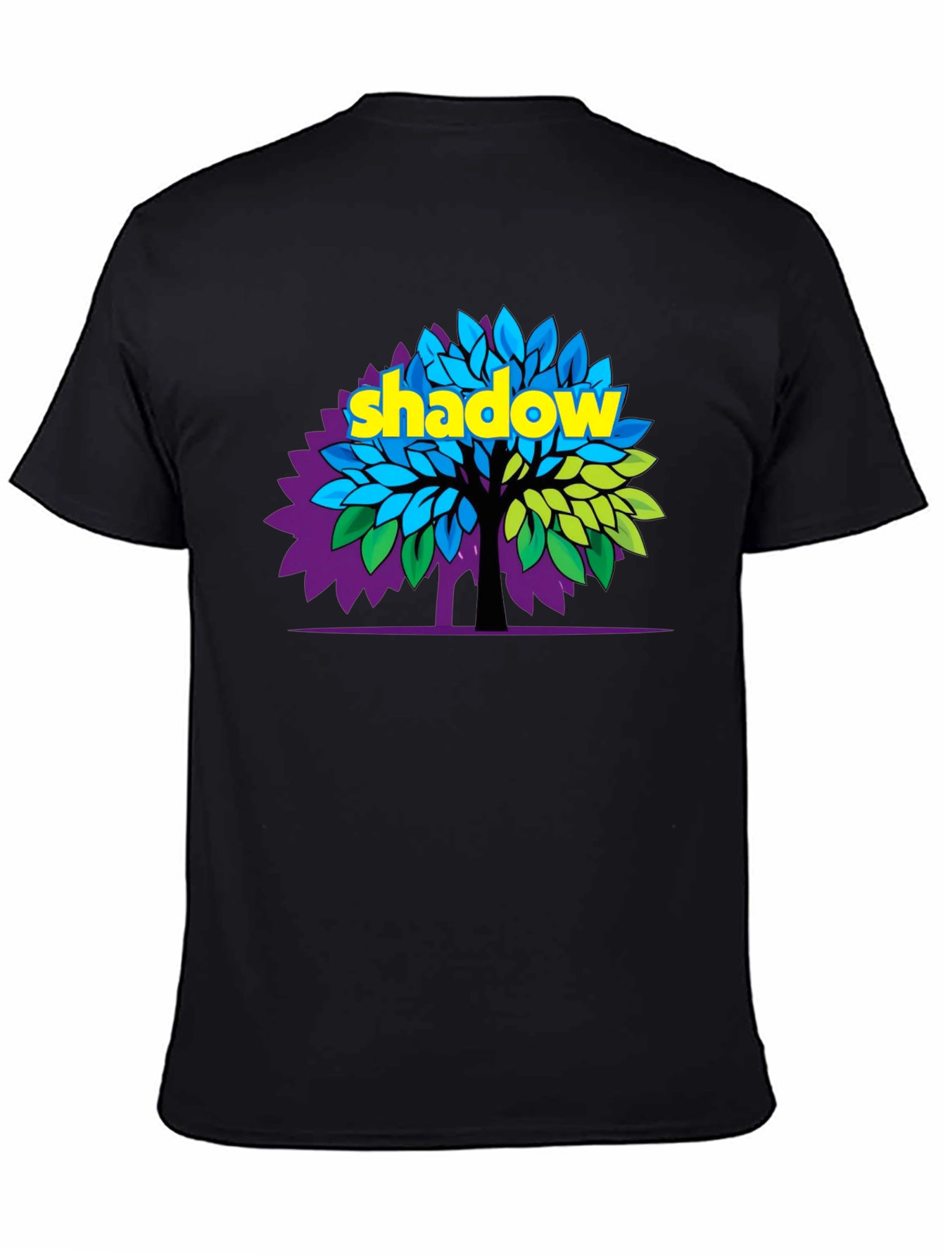 Shadow Tree Graphic Print Black T-Shirt