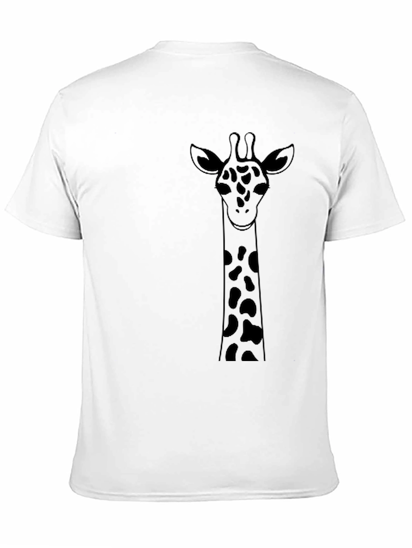 Giraffe Graphic Tee - Black Cotton T-Shirt