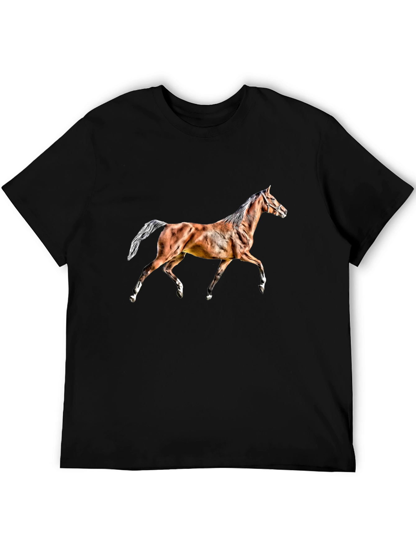 Horse Graphic T-Shirt - Mens Black Tee