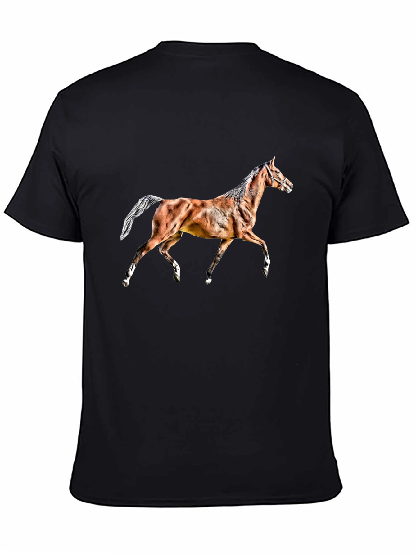 Horse Graphic T-Shirt - Mens Black Tee