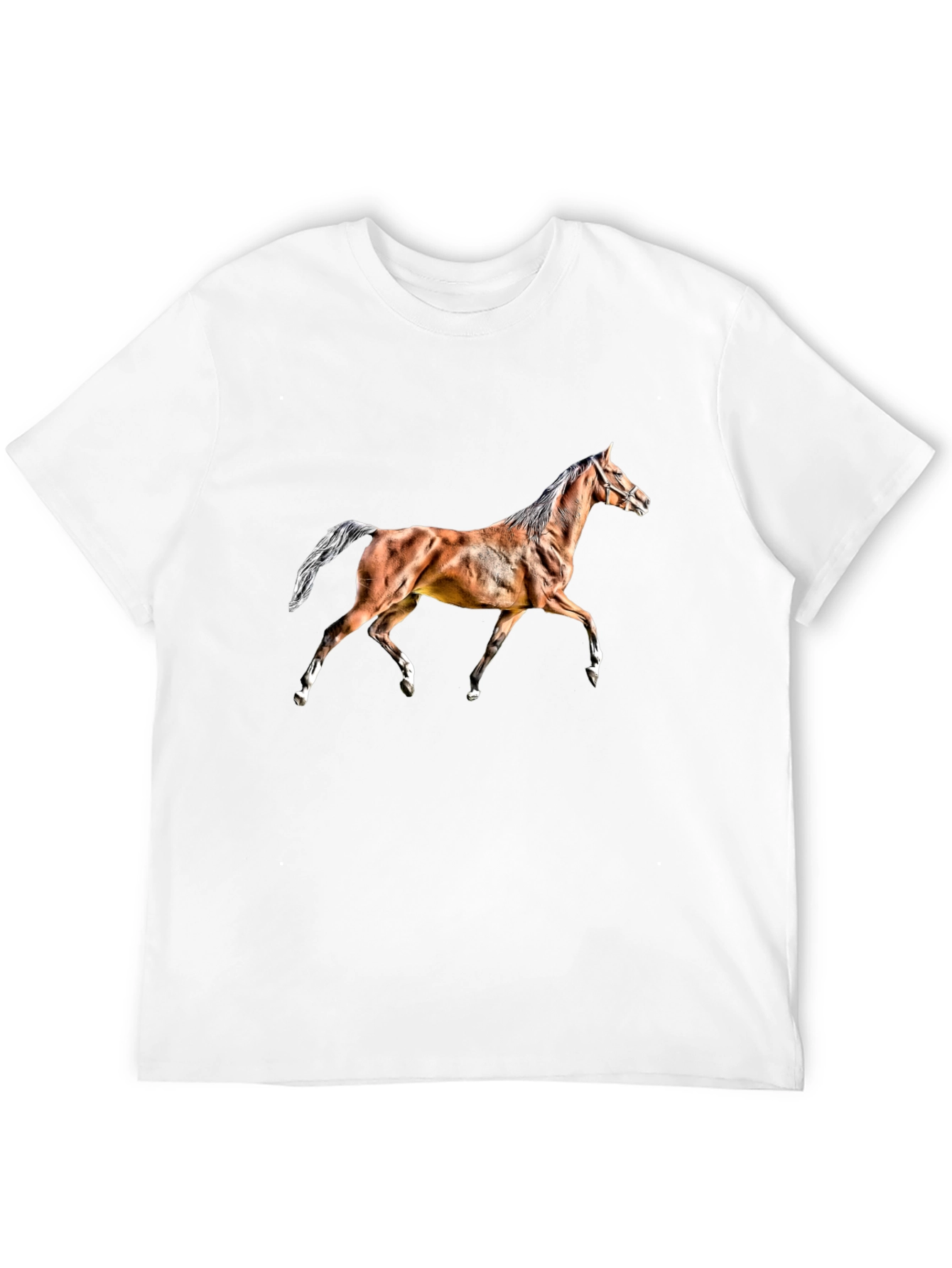 Horse Graphic T-Shirt - Mens Black Tee