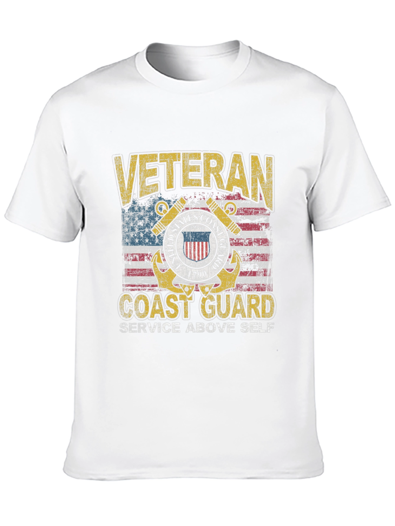Veteran Coast Guard Distressed Graphic Tee