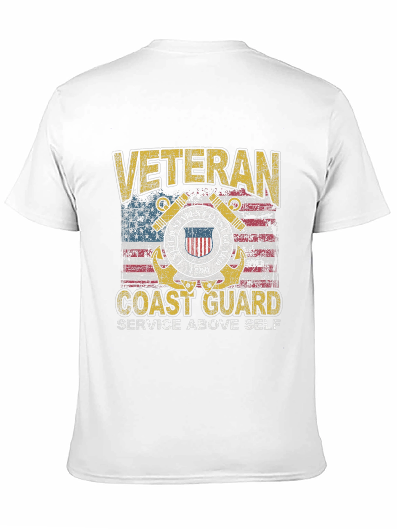Veteran Coast Guard Distressed Graphic Tee