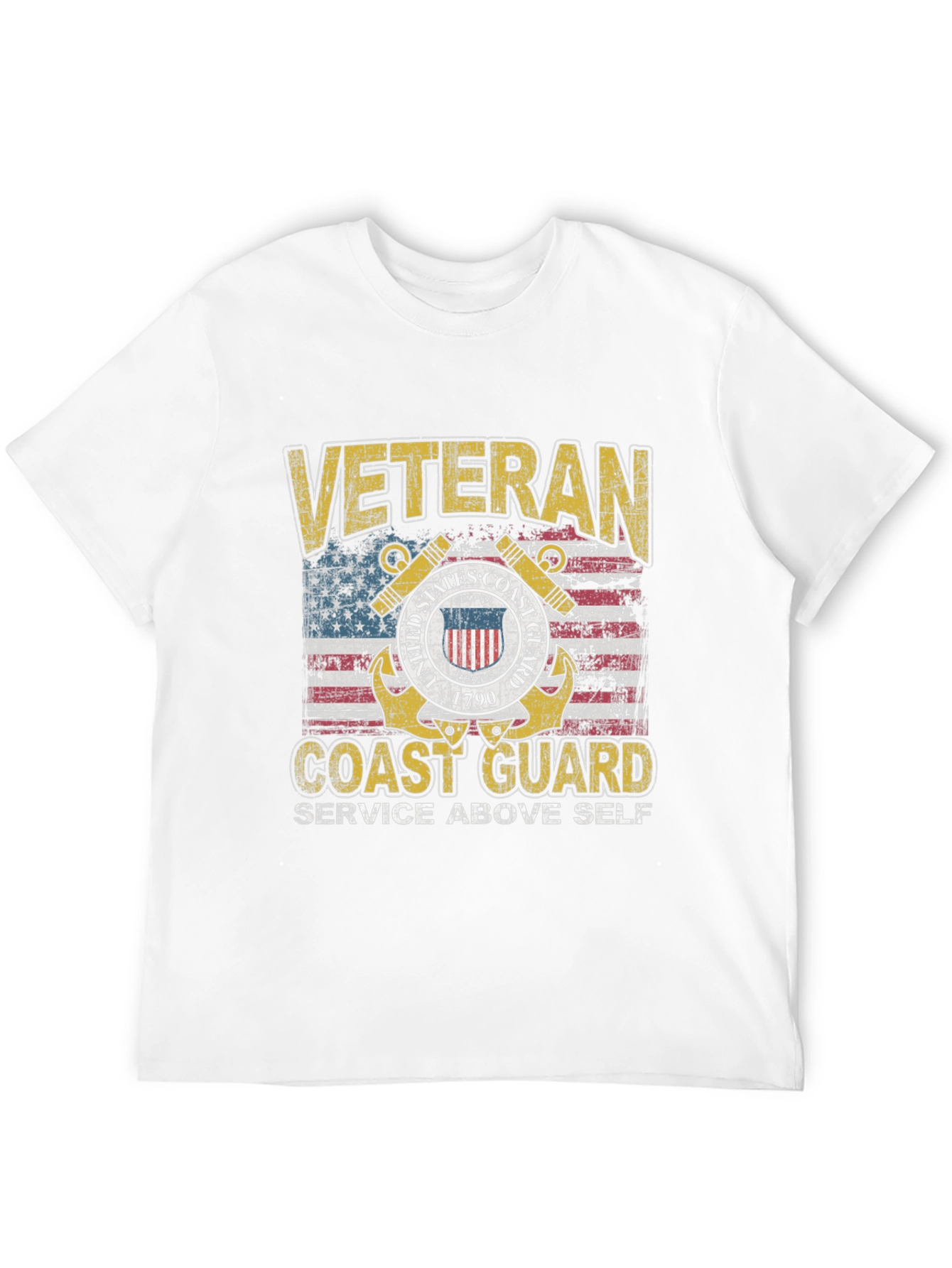 Veteran Coast Guard Distressed Graphic Tee
