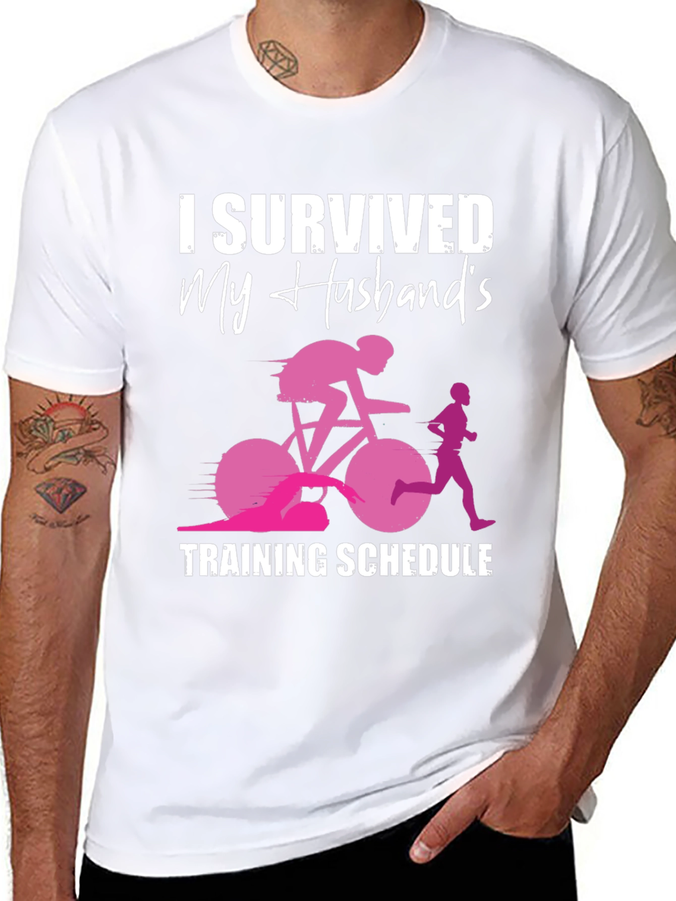 I Survived My Husbands Training Schedule T-Shirt