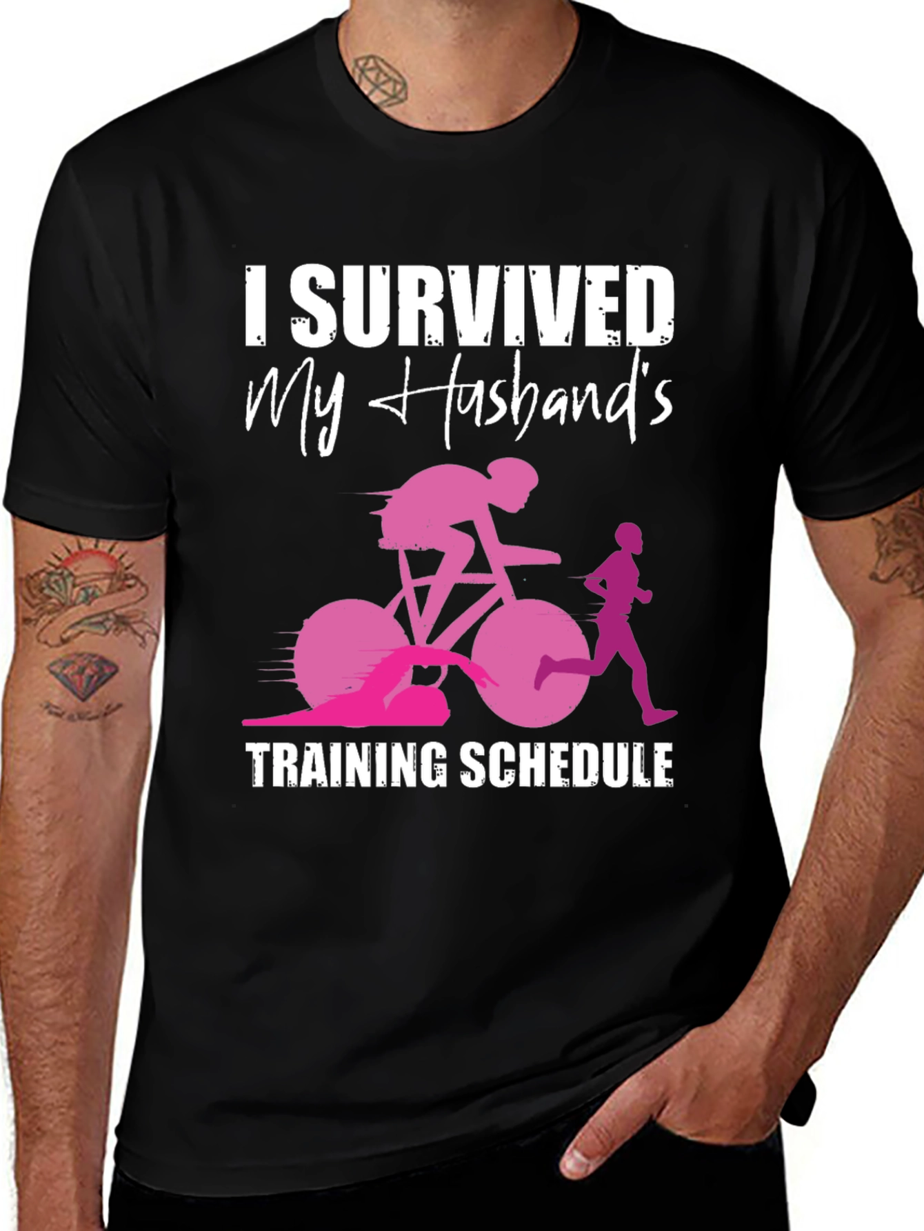 I Survived My Husbands Training Schedule T-Shirt