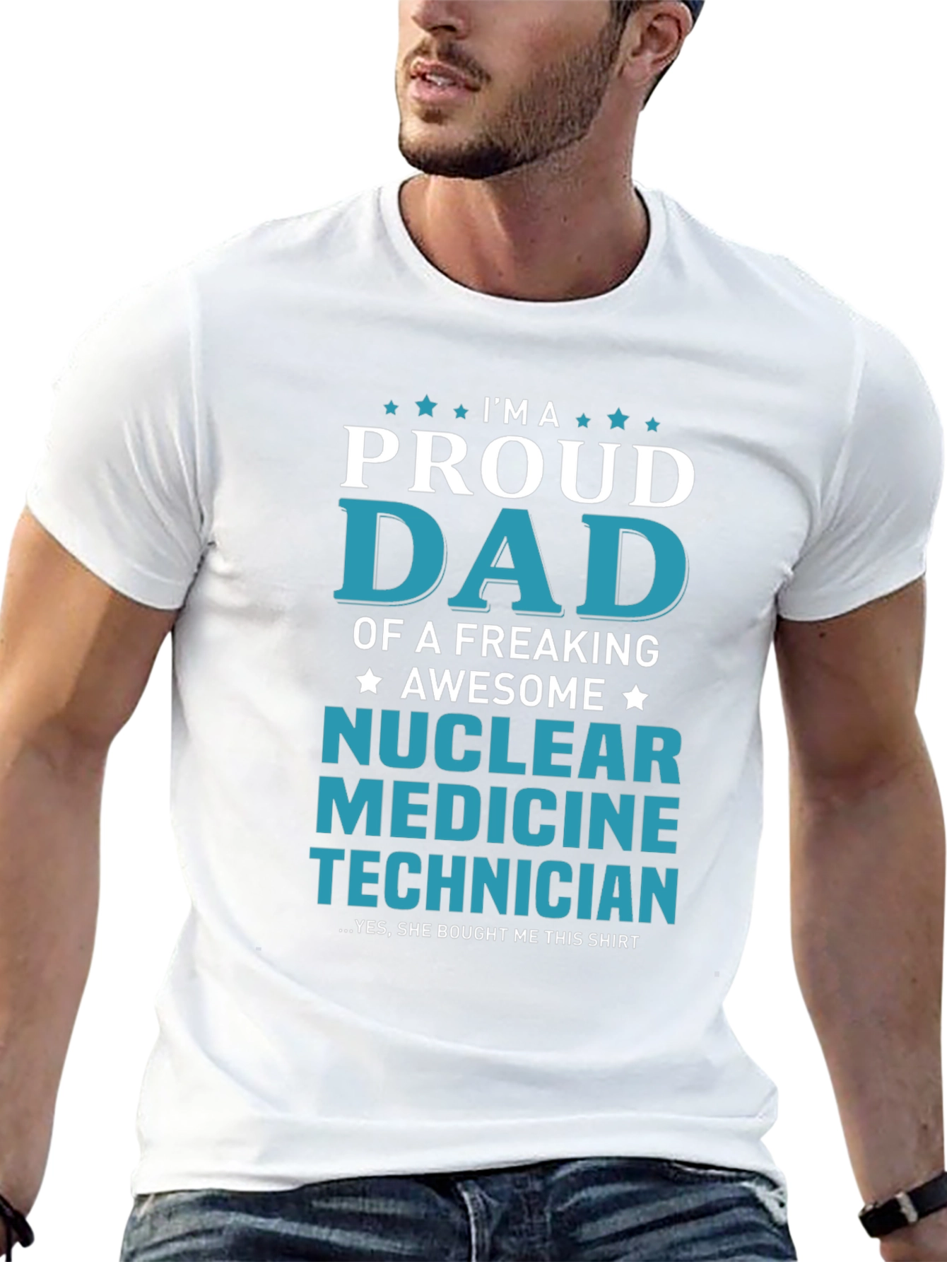 Proud Dad Nuclear Medicine Technician Graphic T-Shirt
