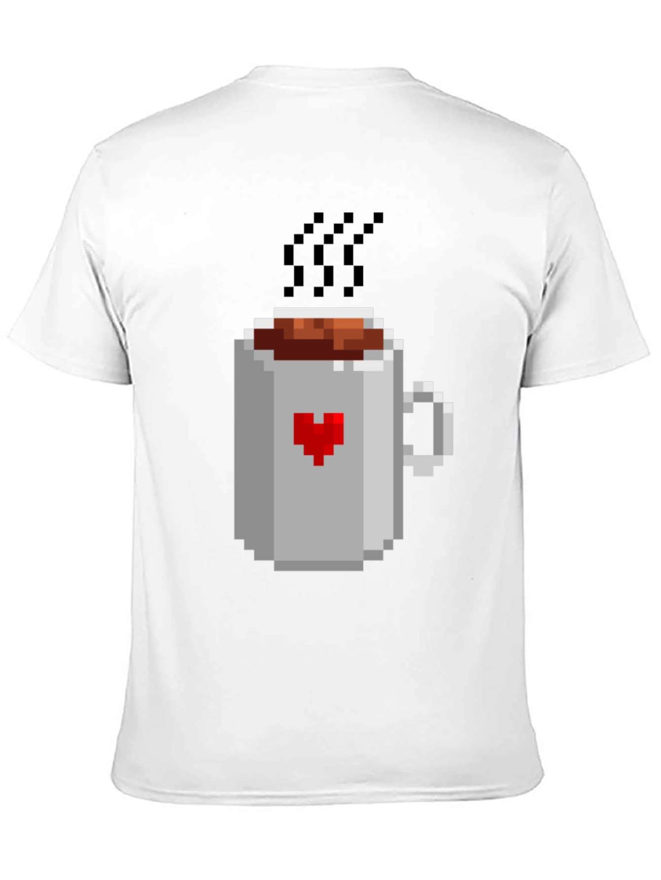 Pixel Heart Coffee Mug T-Shirt - Gamer Style Tee