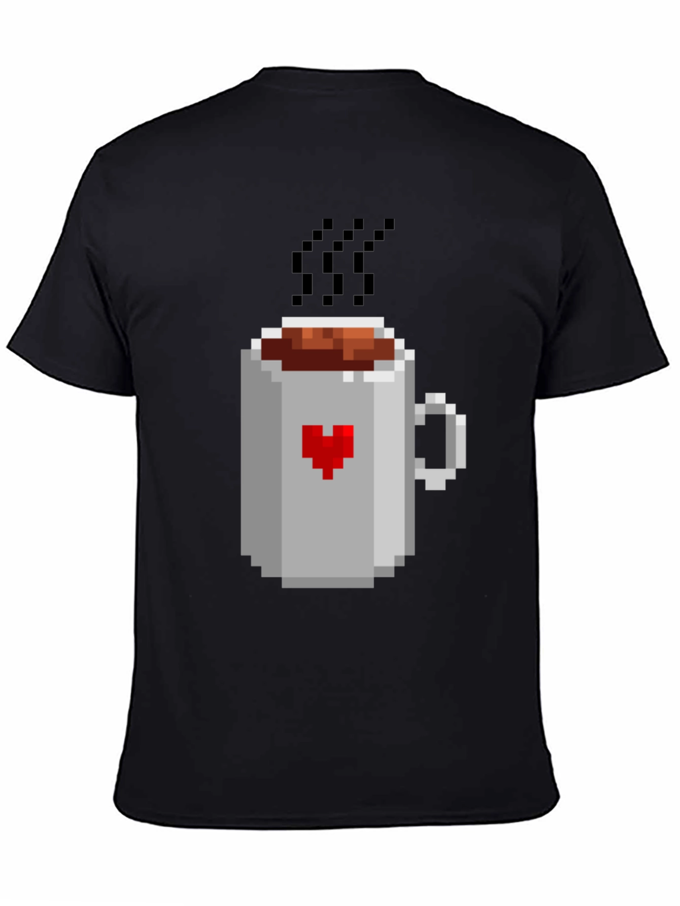 Pixel Heart Coffee Mug T-Shirt - Gamer Style Tee