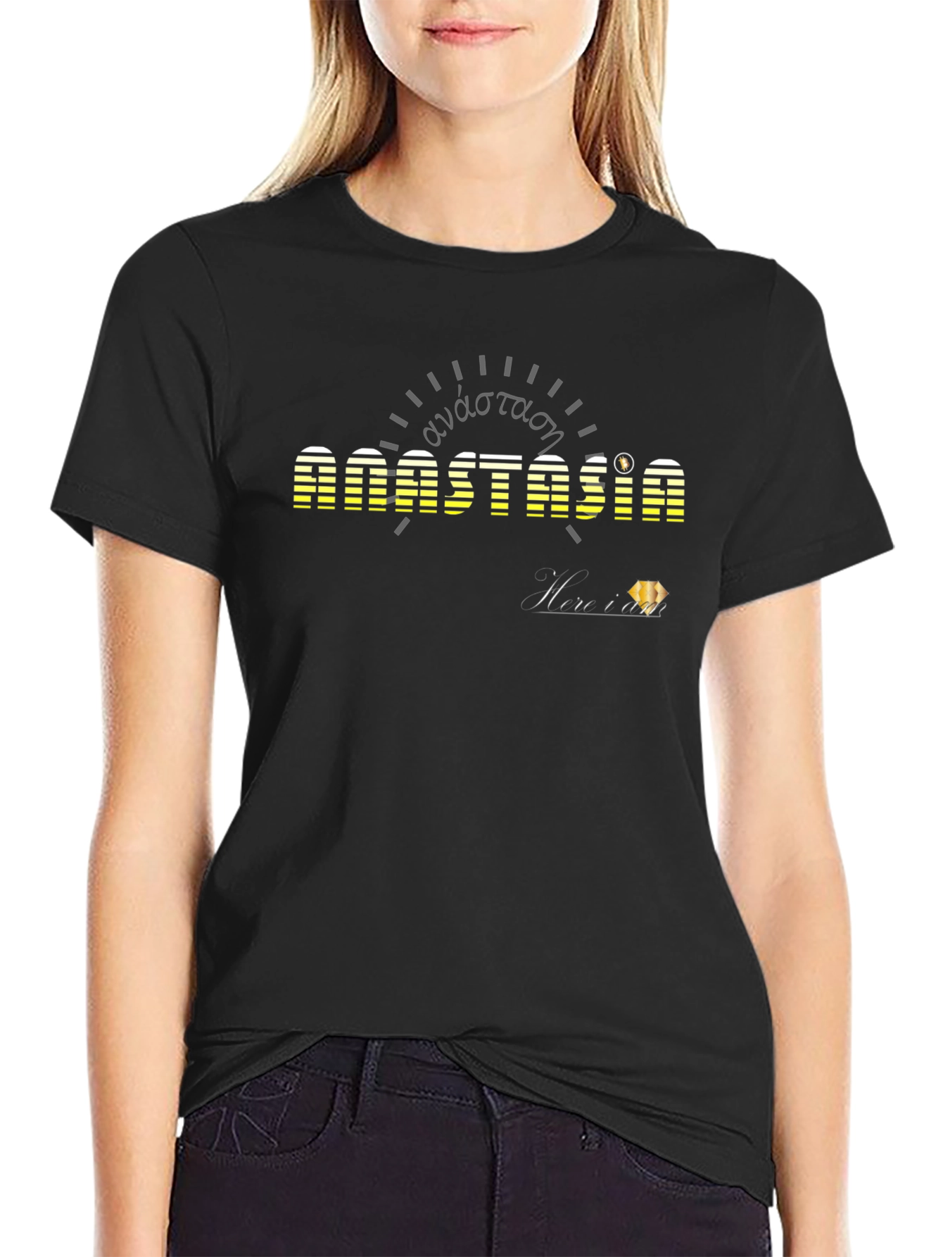 Anastasia Black Graphic Tee