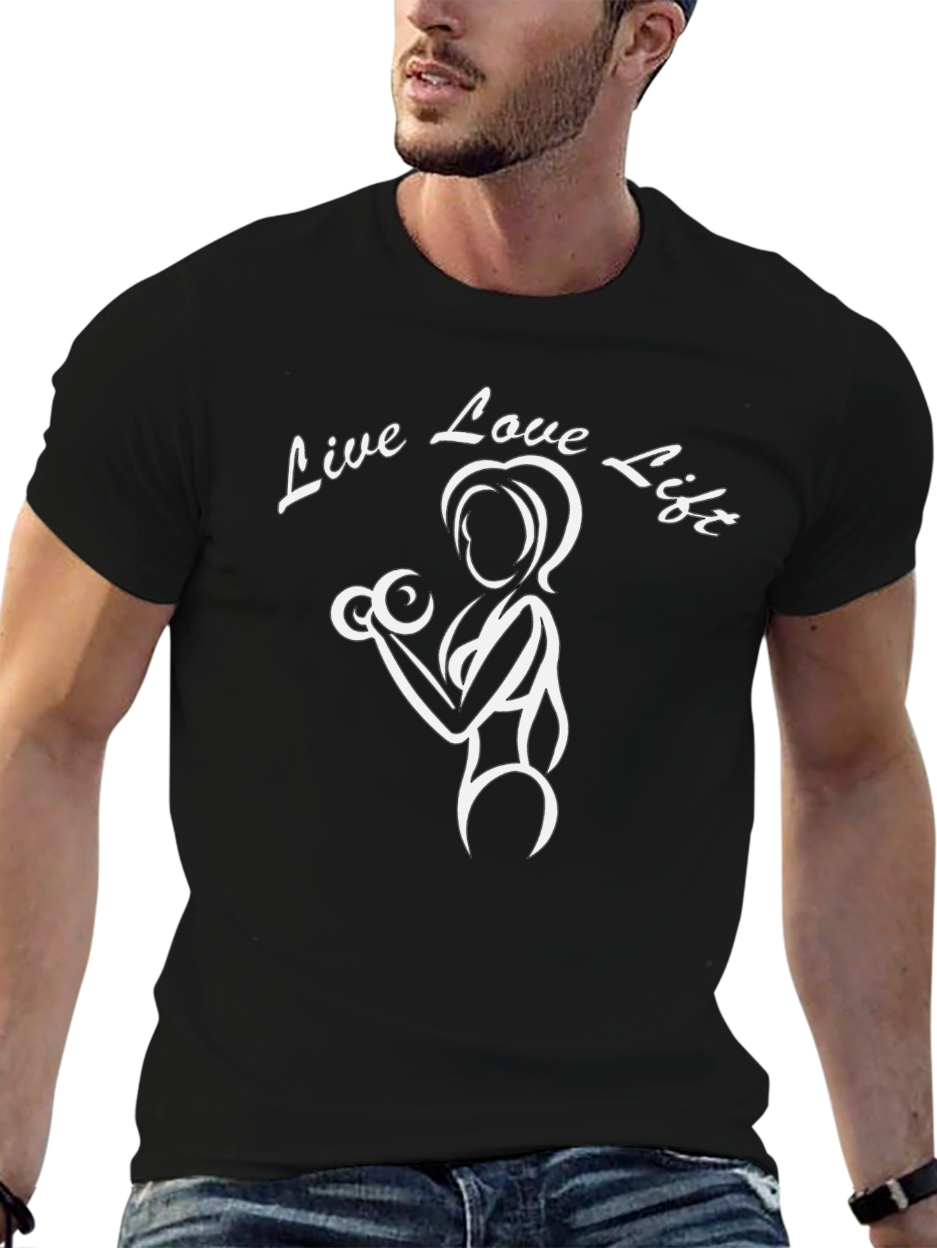 Live Love Lift Graphic Tee - Black