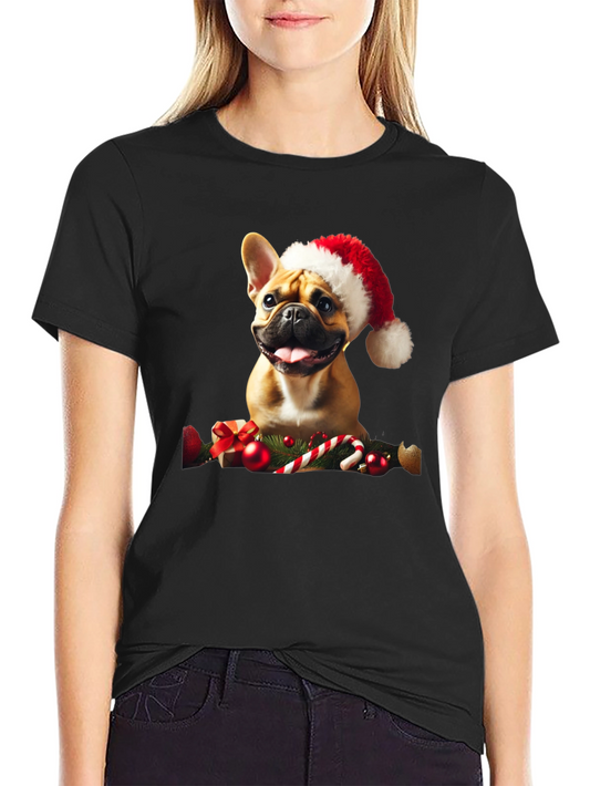 Festive French Bulldog Christmas T-Shirt