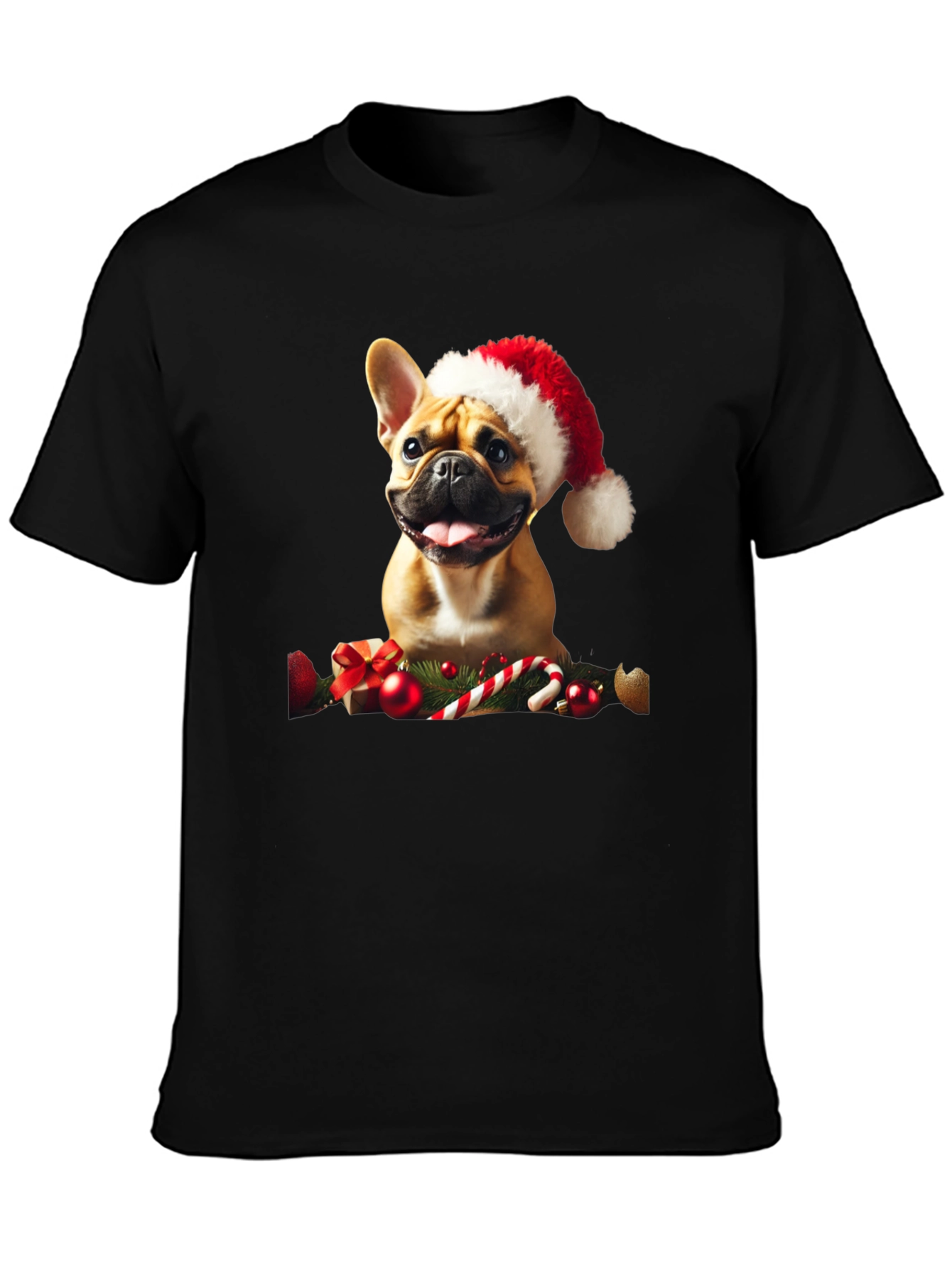 Festive French Bulldog Christmas T-Shirt