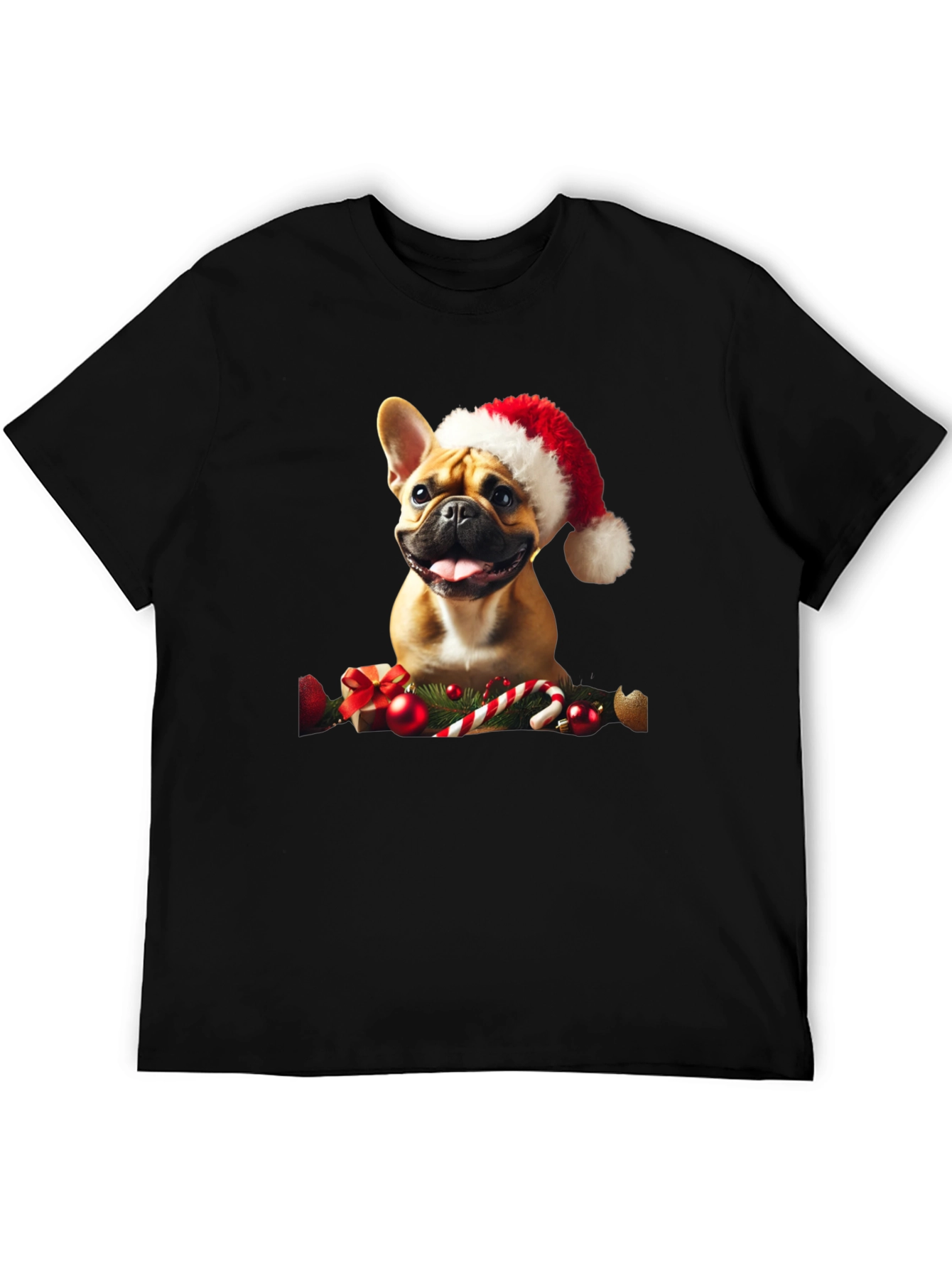 Festive French Bulldog Christmas T-Shirt