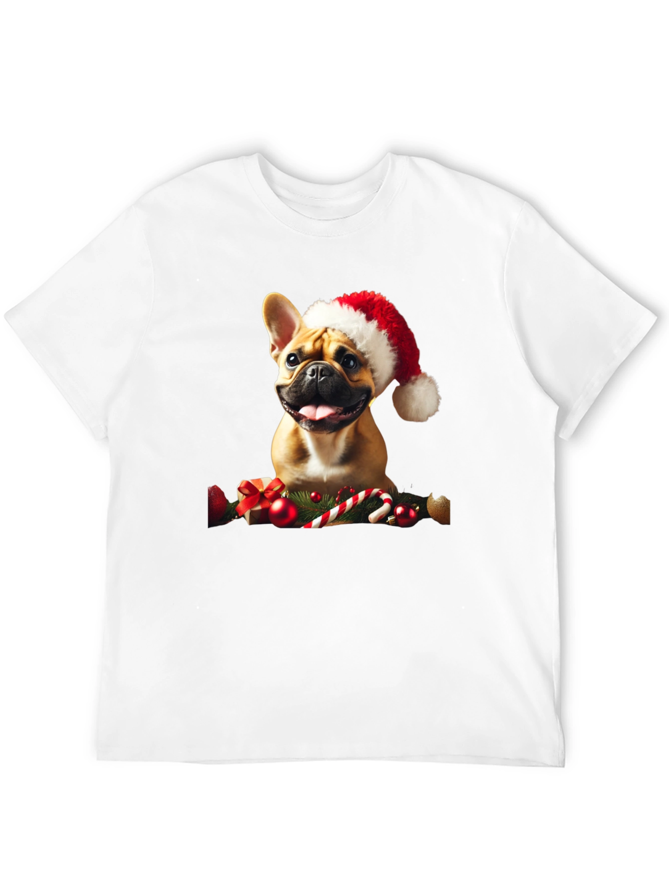 Festive French Bulldog Christmas T-Shirt