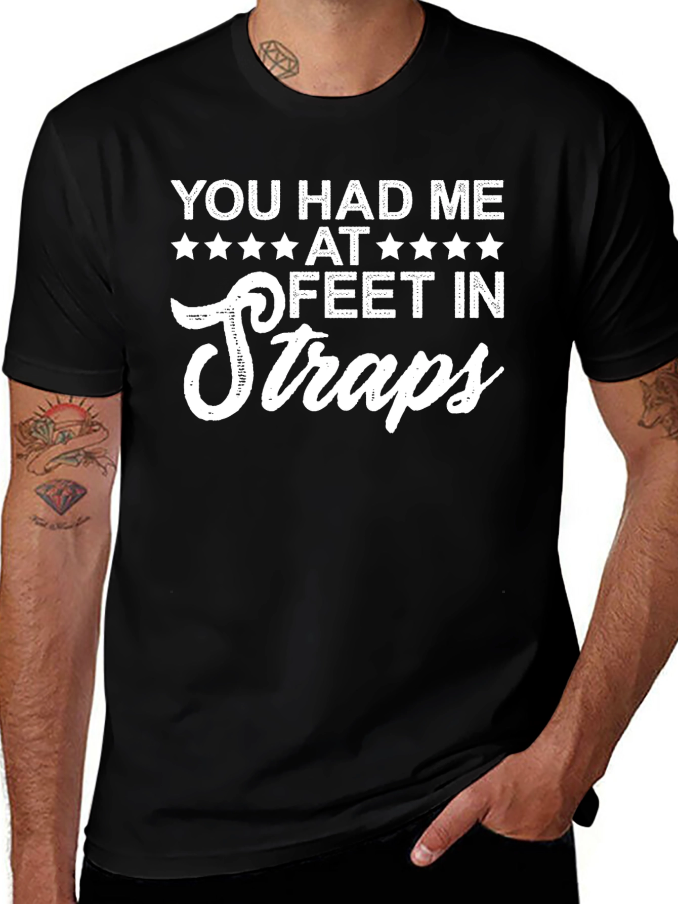 Funny Feet in Straps Graphic Tee