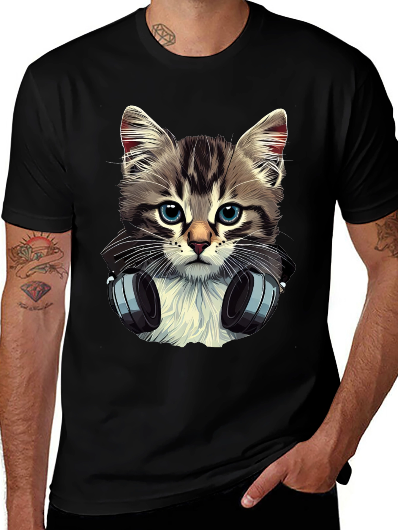 Cool Cat Headphone T-Shirt
