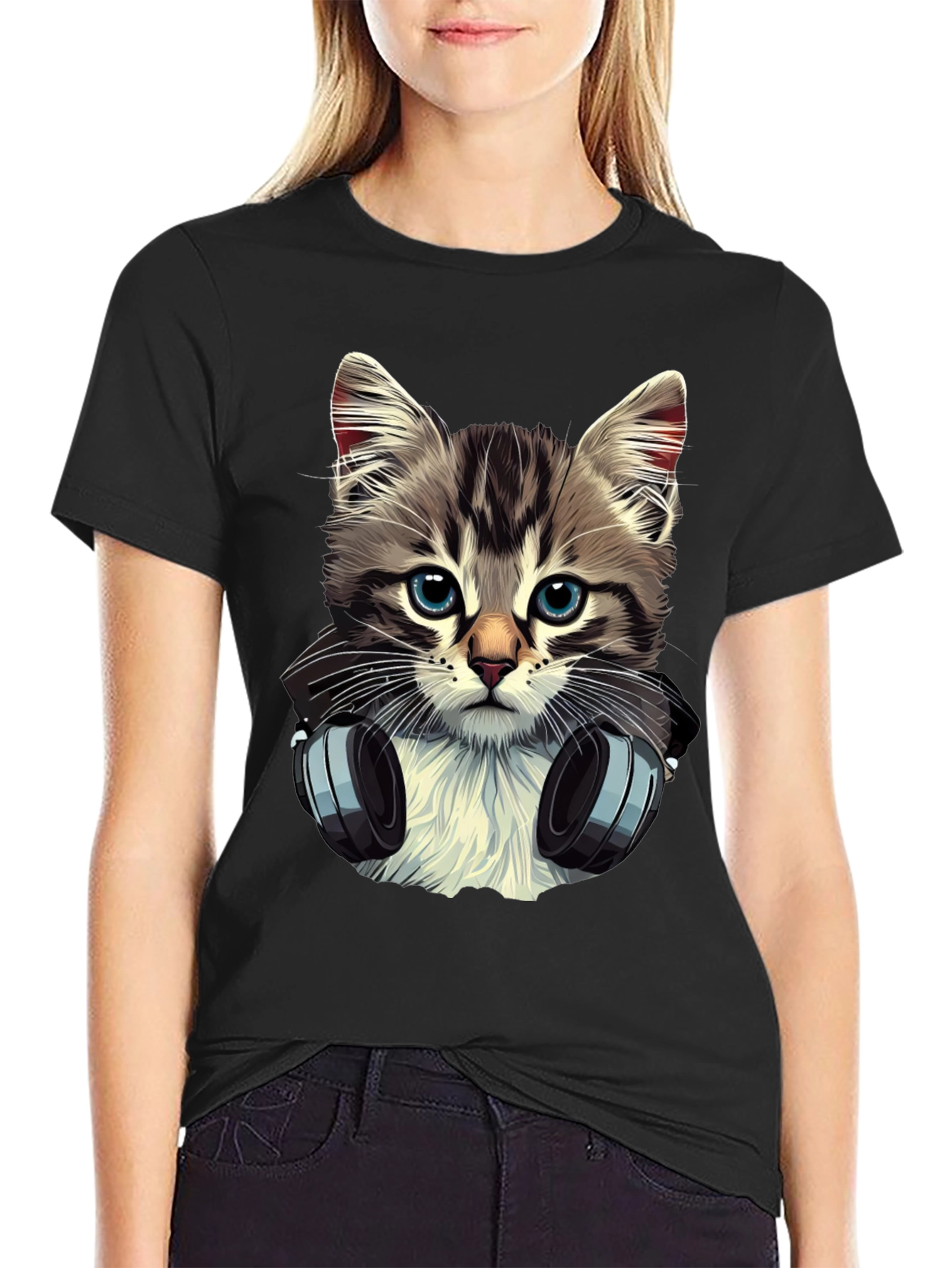 Cool Cat Headphone T-Shirt