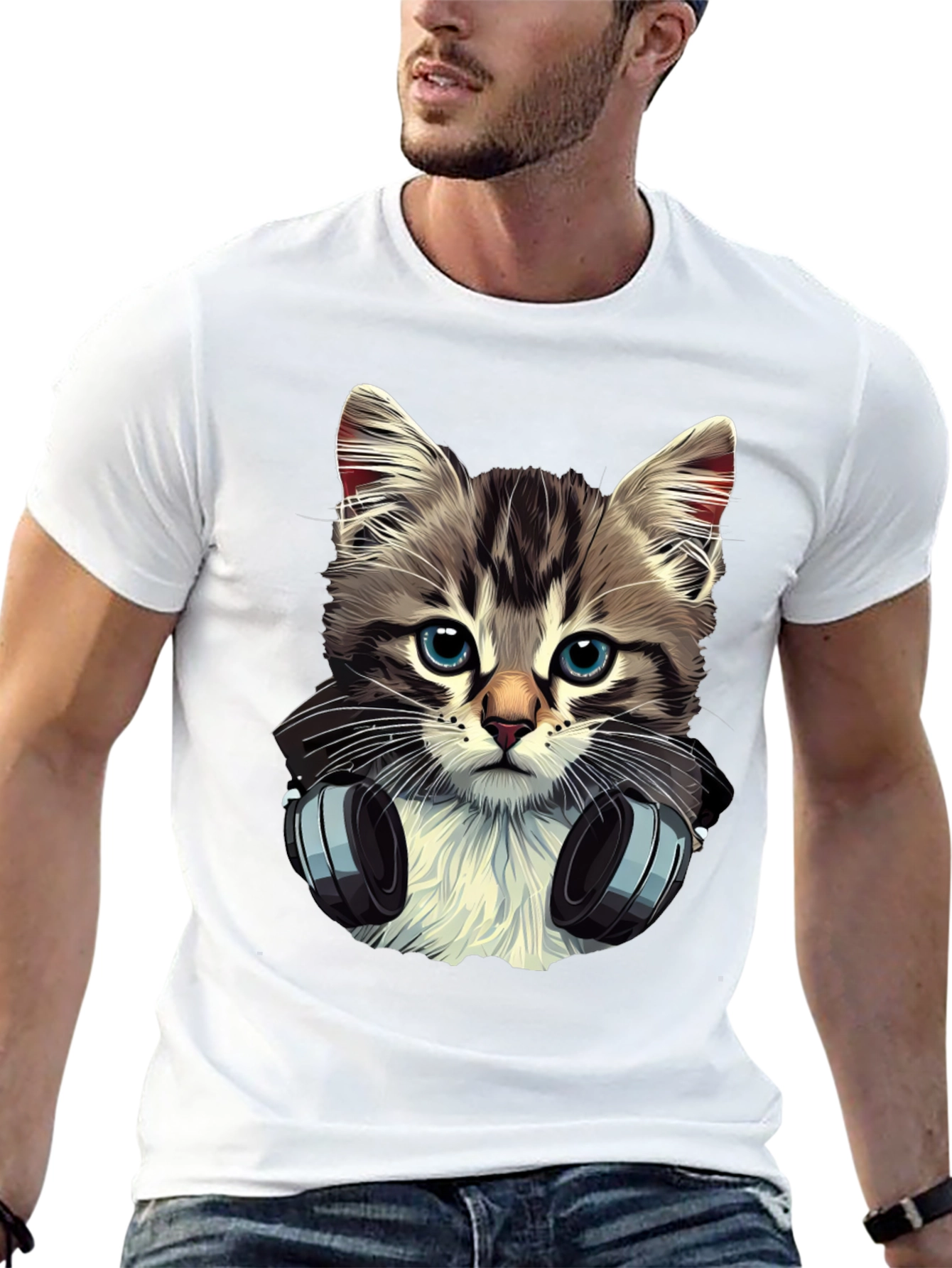 Cool Cat Headphone T-Shirt