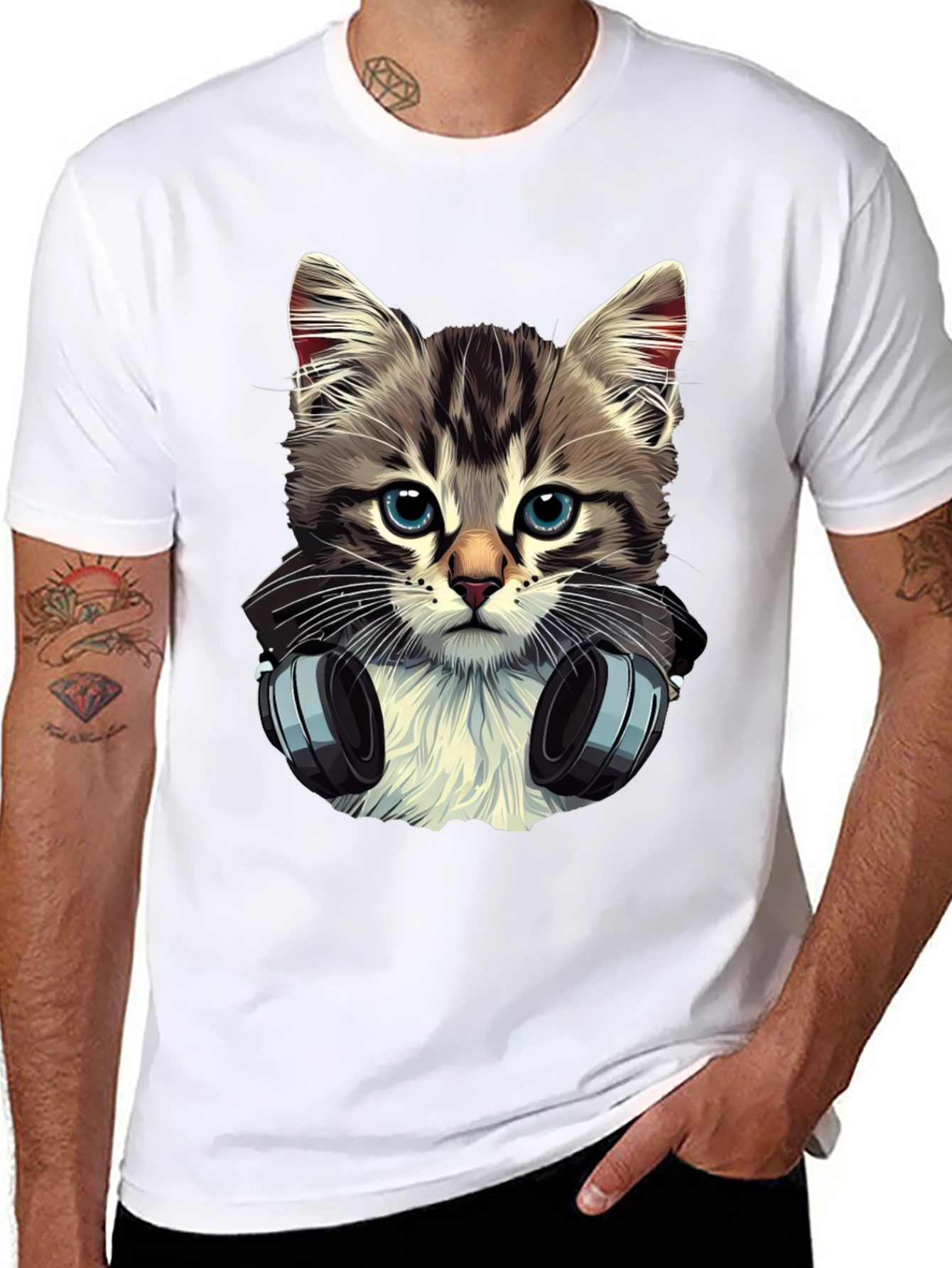 Cool Cat Headphone T-Shirt