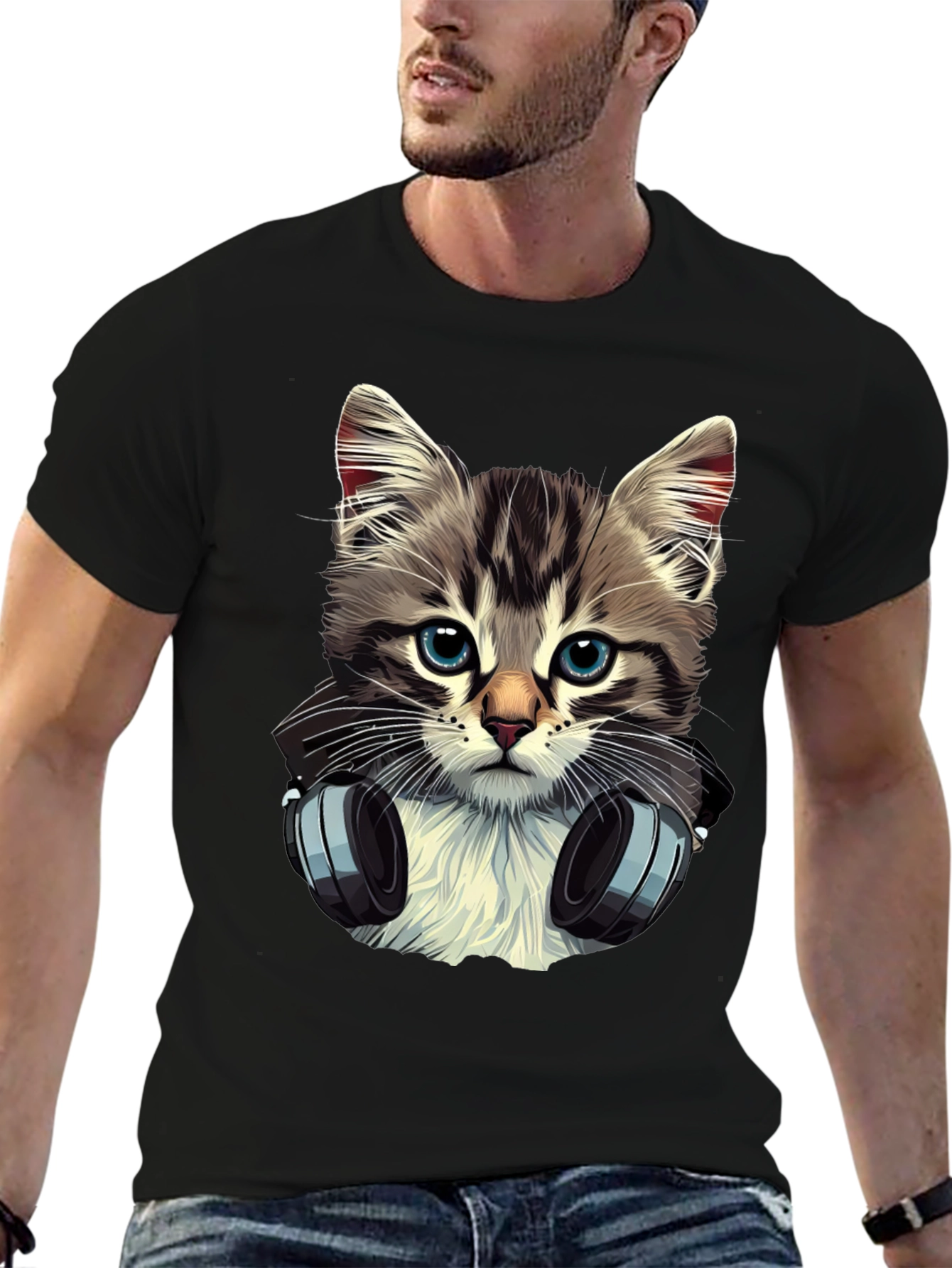 Cool Cat Headphone T-Shirt