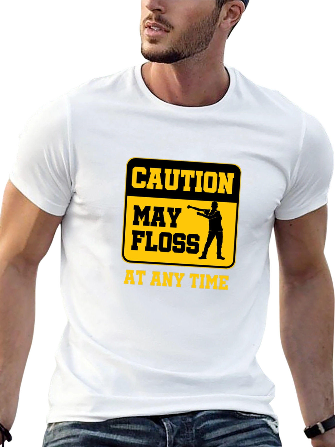 Caution May Floss At Any Time Graphic Tee