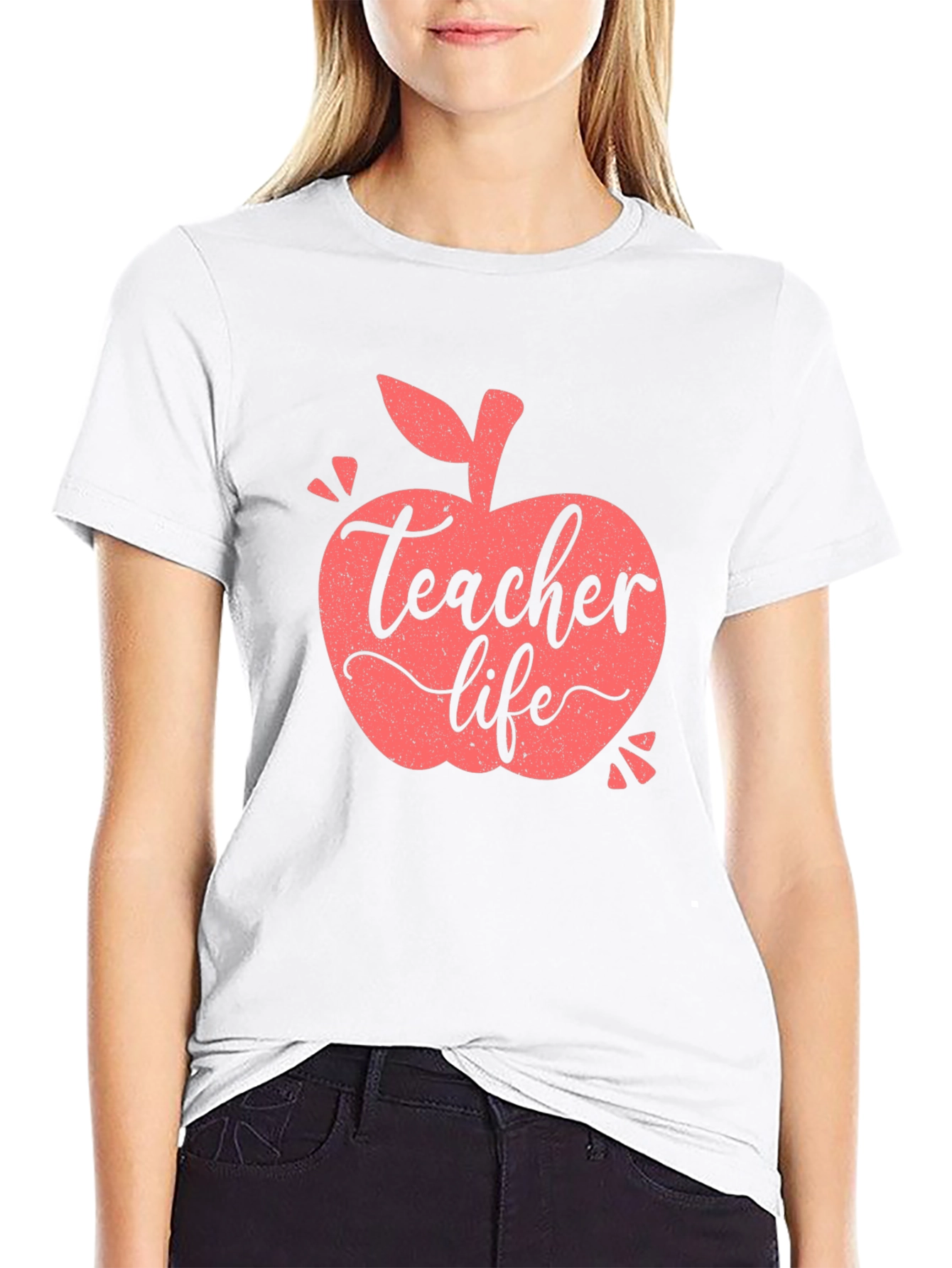Teacher Life Apple Graphic T-Shirt