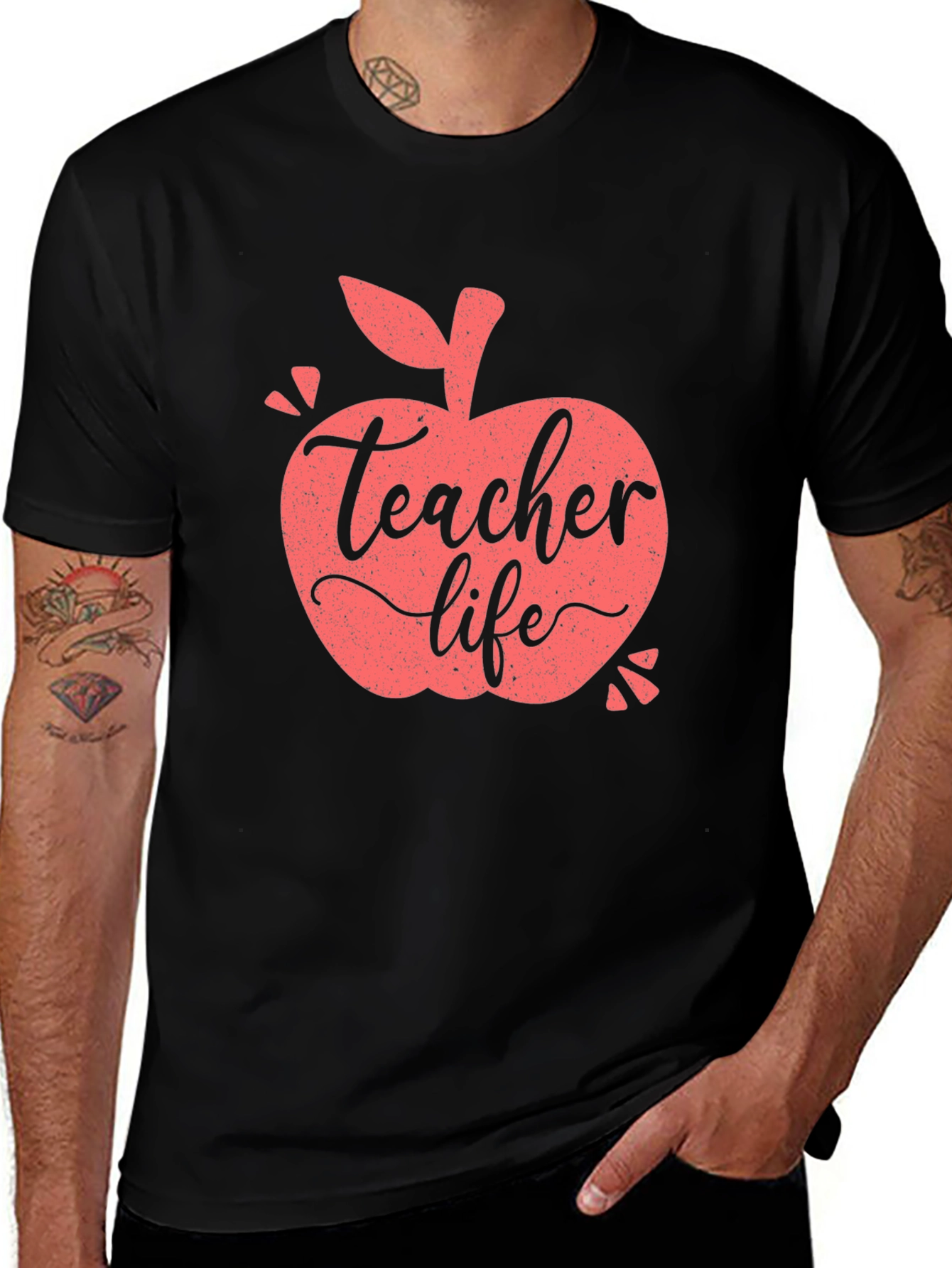Teacher Life Apple Graphic T-Shirt