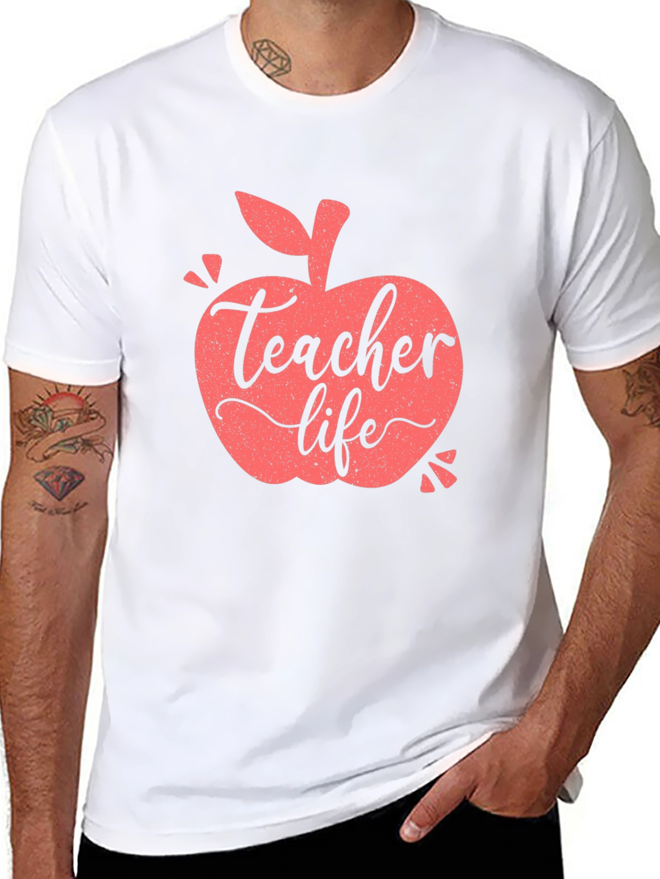 Teacher Life Apple Graphic T-Shirt