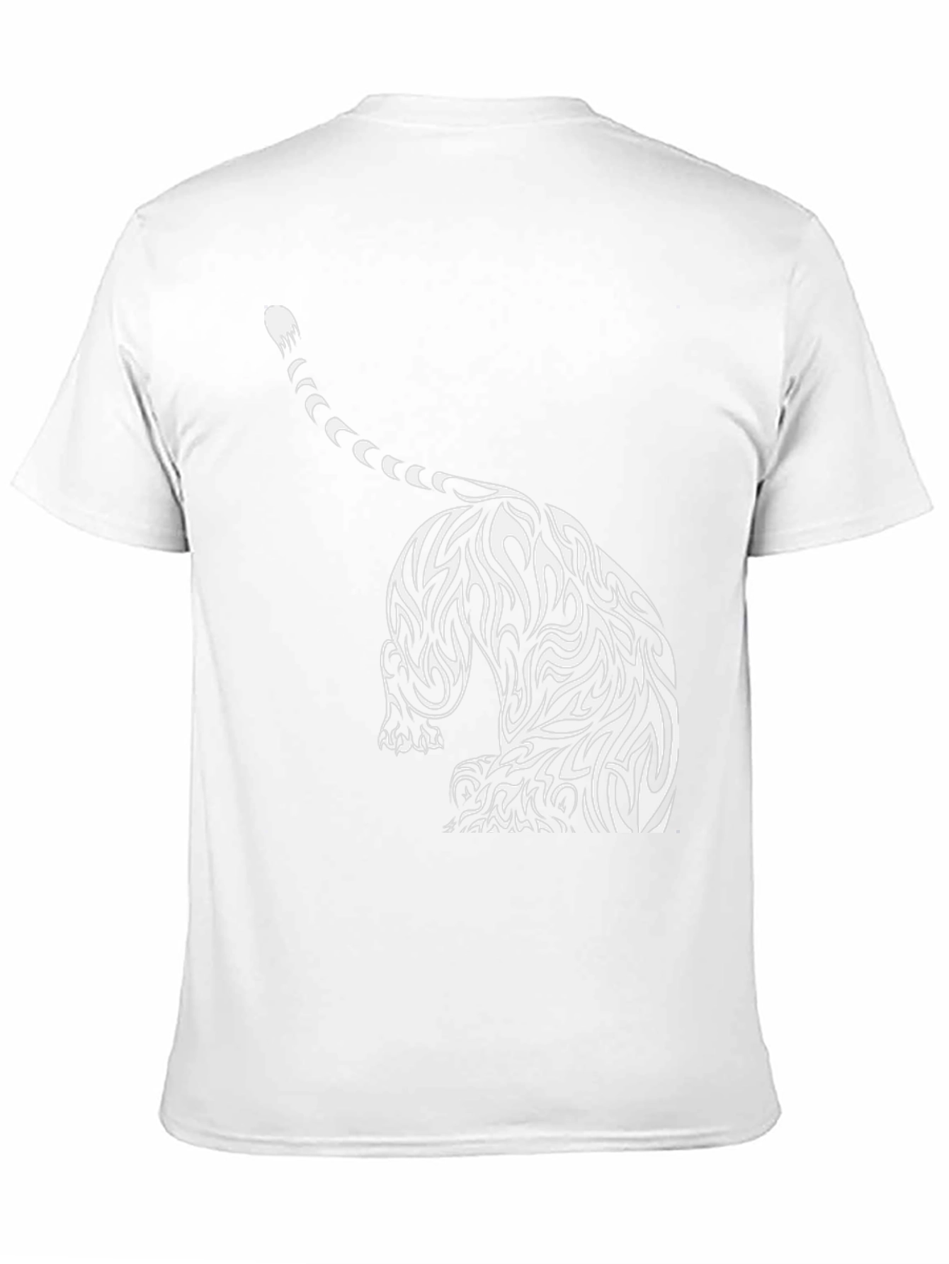 Black T-Shirt with Tribal Tiger Design