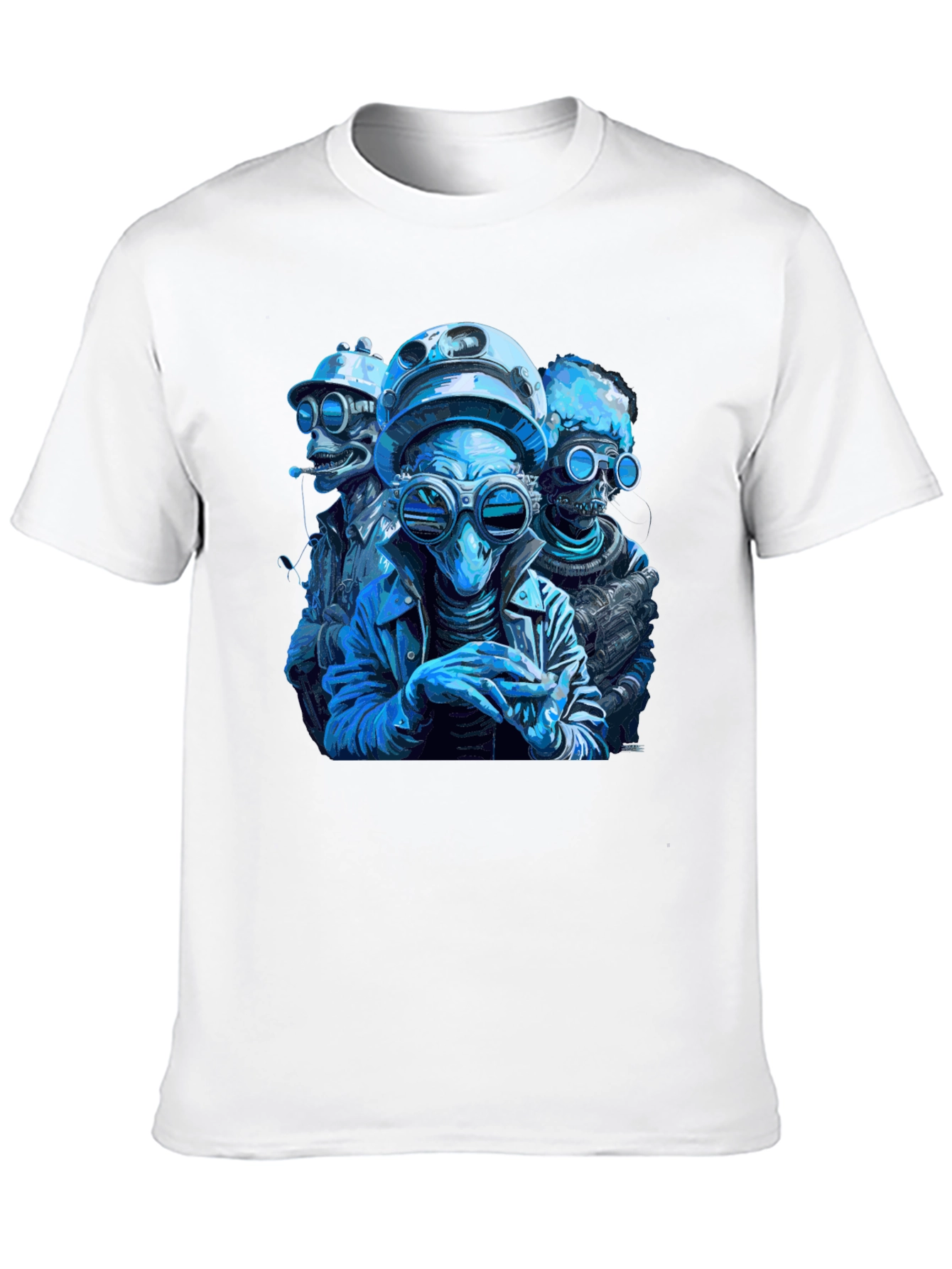 Sci-Fi Crew Graphic Tee - Cool Alien Design